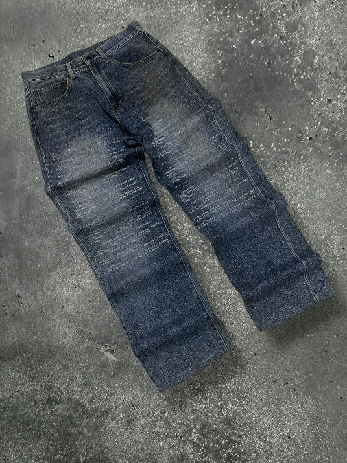 Hysteric Glamour Vintage 90s Japan Designer In The Attic Poem Got Punk Denim Size US 30 / EU 46 - 2 Thumbnail