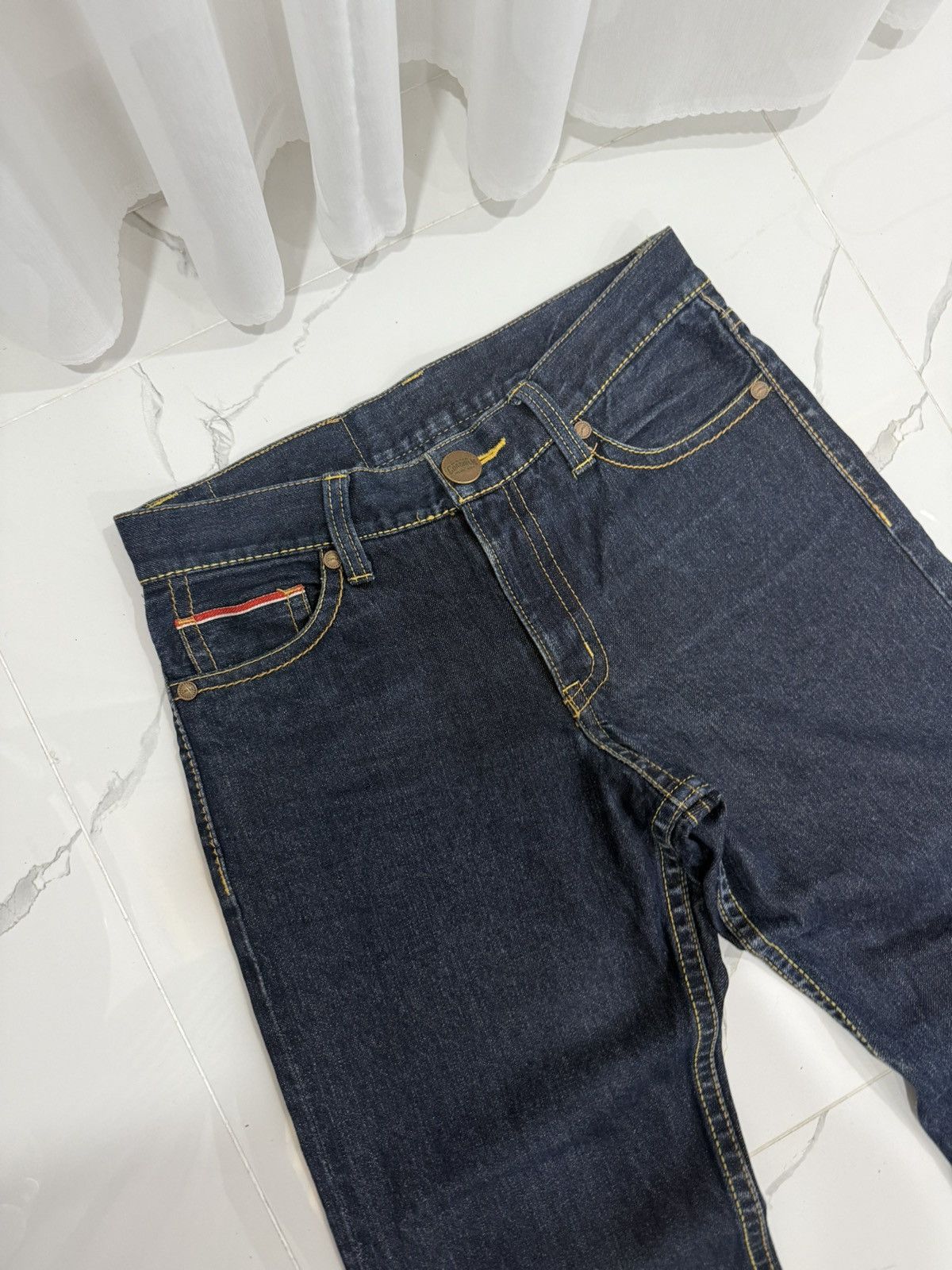 Japanese Brand 00’s CO & LU SELVEDGE RARE JAPAN BAGGY DISTRESSED JEANS Size US 32 / EU 48 - 14 Thumbnail