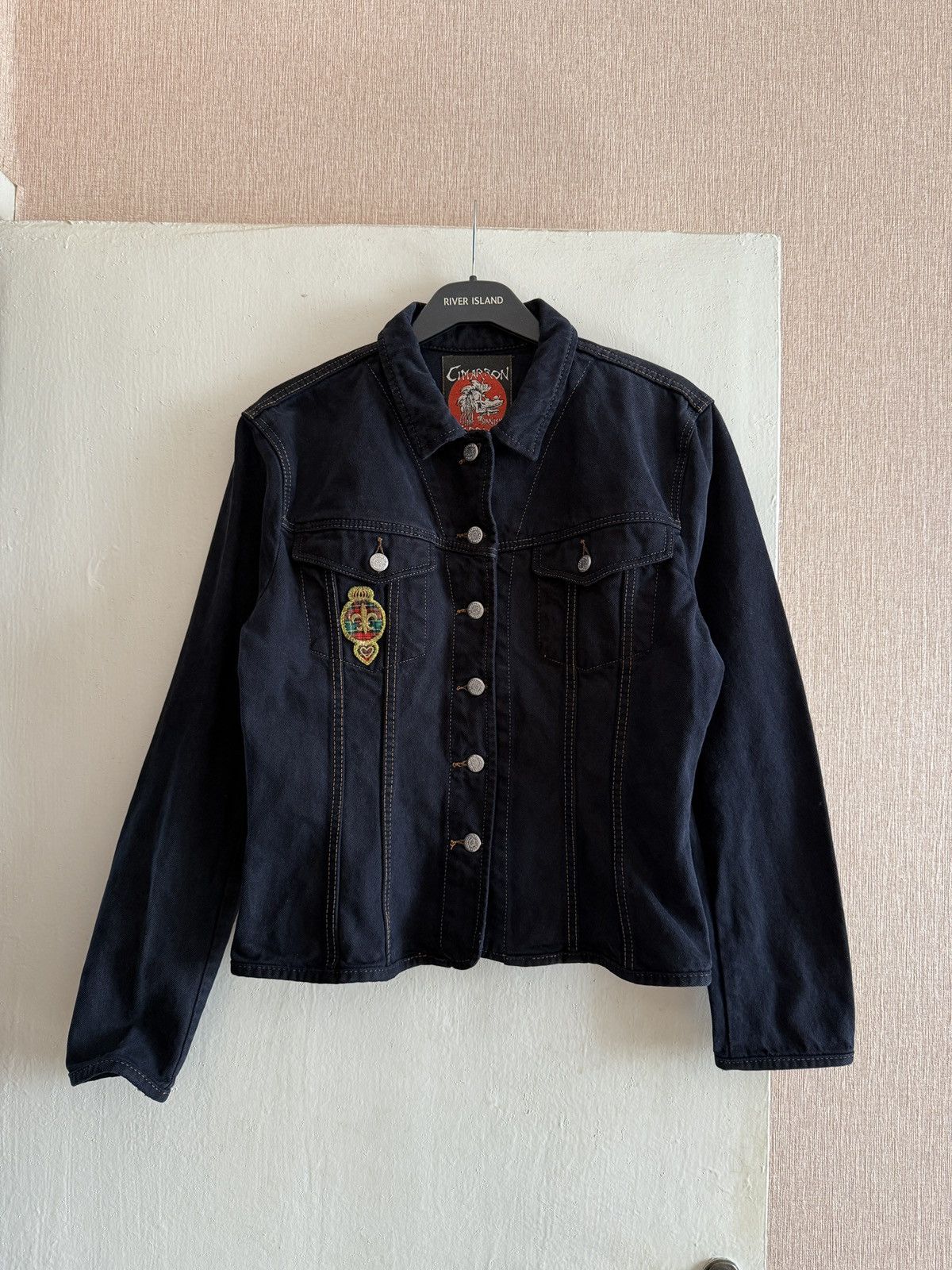 Other Vintage Cimarron Spanish Warriors Denim Jacket Women Cropped Size XL / US 12-14 / IT 48-50 - 1 Thumbnail