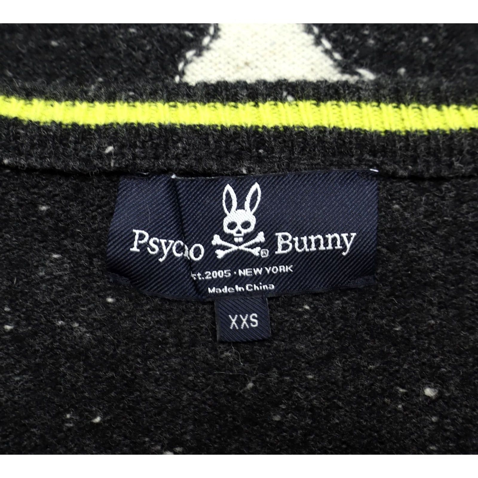 Psycho Bunny Psycho Bunny Sweater Unisex Adults Wool Crew Neck Black XXS Slub Knit Logo Pullover All Seasons Size XXS / US 00 / IT 34 - 4 Thumbnail