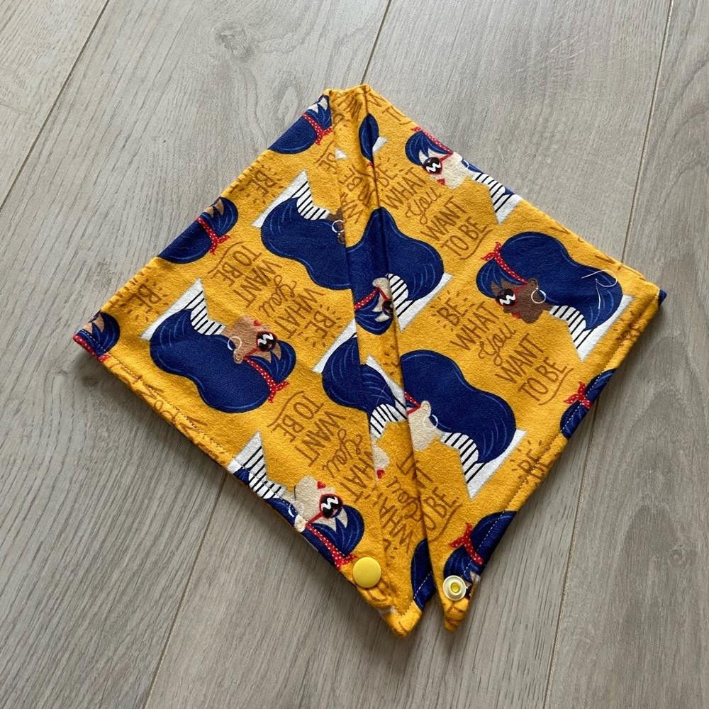 Designer Orange Diversity Women Dog Bandana Size ONE SIZE - 3 Thumbnail