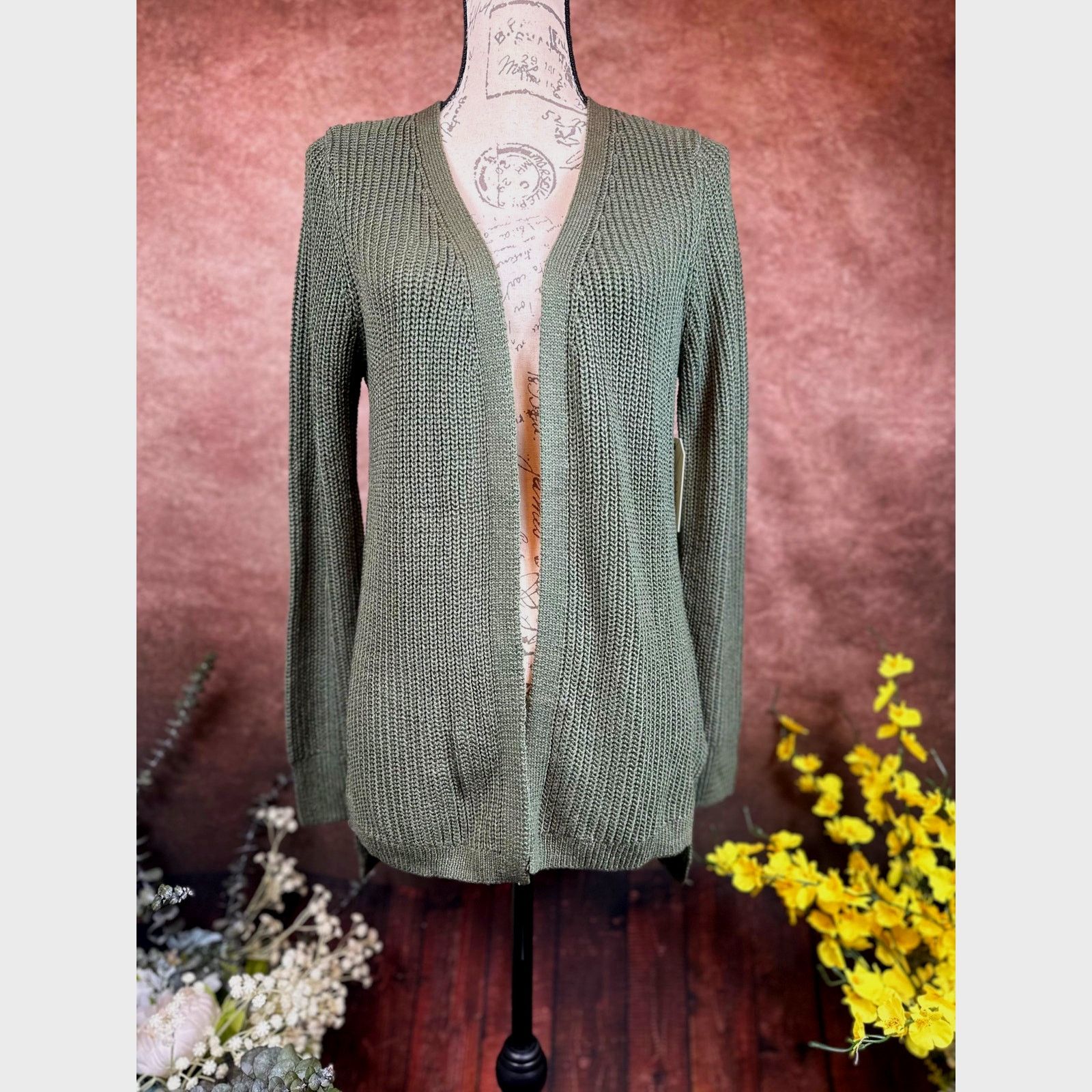 Other Pinque Jamelya Back Detail Cardigan - Shaded Moss - size S Size S / US 4 / IT 40 - 3 Thumbnail