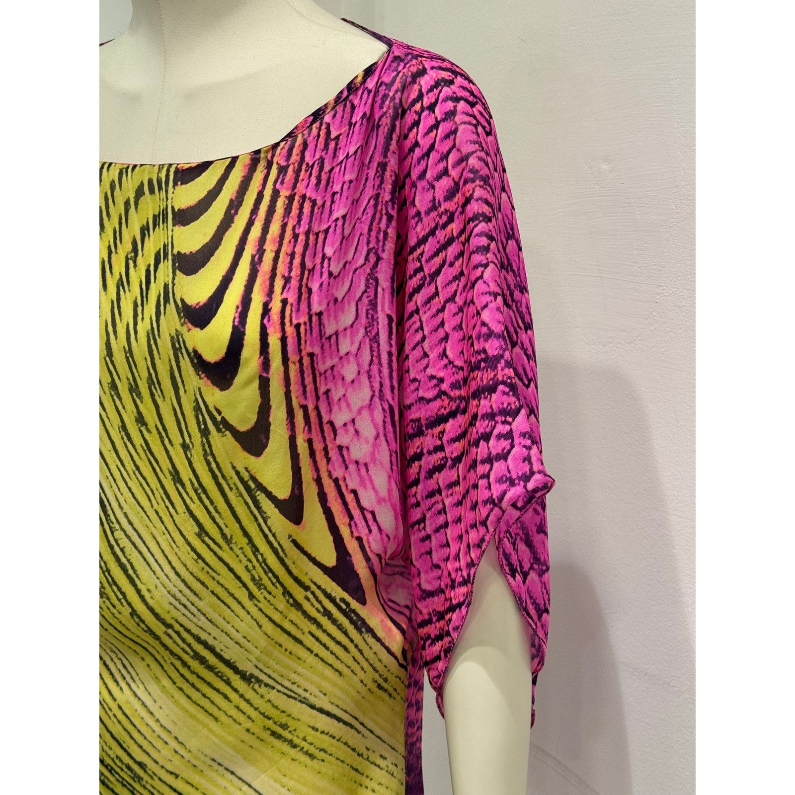 Roberto Cavalli S/S2001 Roberto Cavalli psychedelic illusion blouse dress Size S / US 4 / IT 40 - 6 Thumbnail