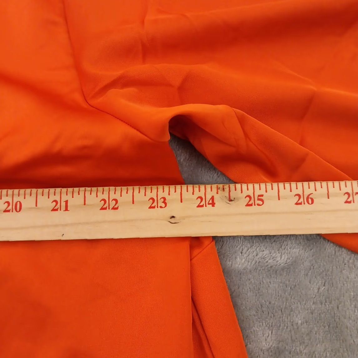 H&M H&M Shirt Womens XL Orange Satin Long Sleeve Button Up New Size XL / US 12-14 / IT 48-50 - 7 Thumbnail
