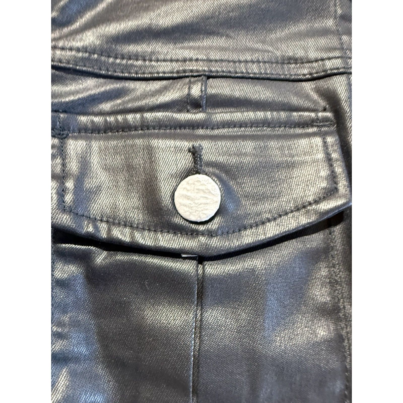 Vintage KUT from the Kloth Jacket Womens Small Black Cropped Kara New Modal Blend Model Cropped Kara Raw Hem Jacket Collared Pockets Solid City Classic Size S / US 4 / IT 40 - 2 Thumbnail