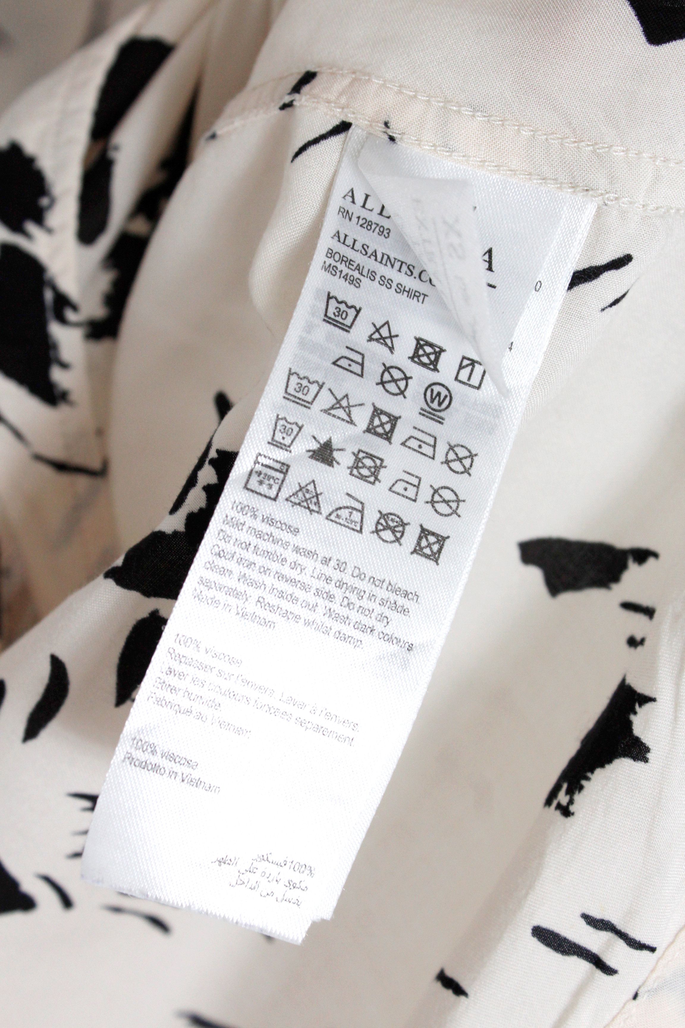 Allsaints Allsaints Borealis Japanese Viscose Open Collar Shirt Size US XS / EU 42 / 0 - 4 Thumbnail