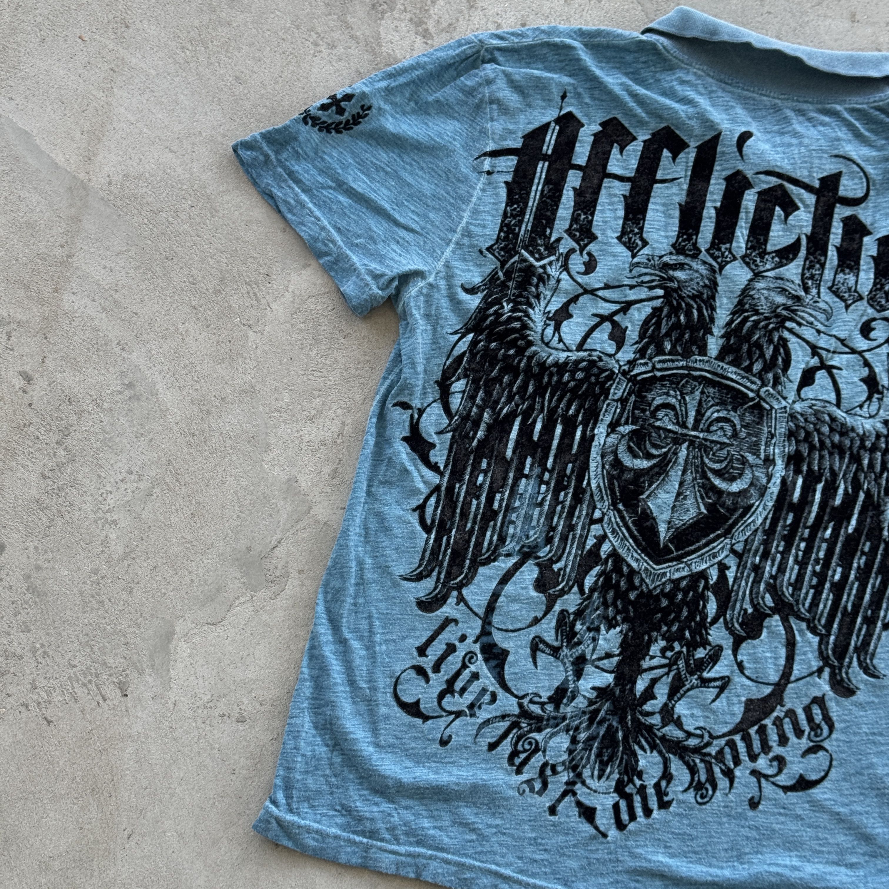 Affliction Affliction Live Fast Blue Polo Shirt Graphic Eagle Crest S Size US S / EU 44-46 / 1 - 7 Thumbnail