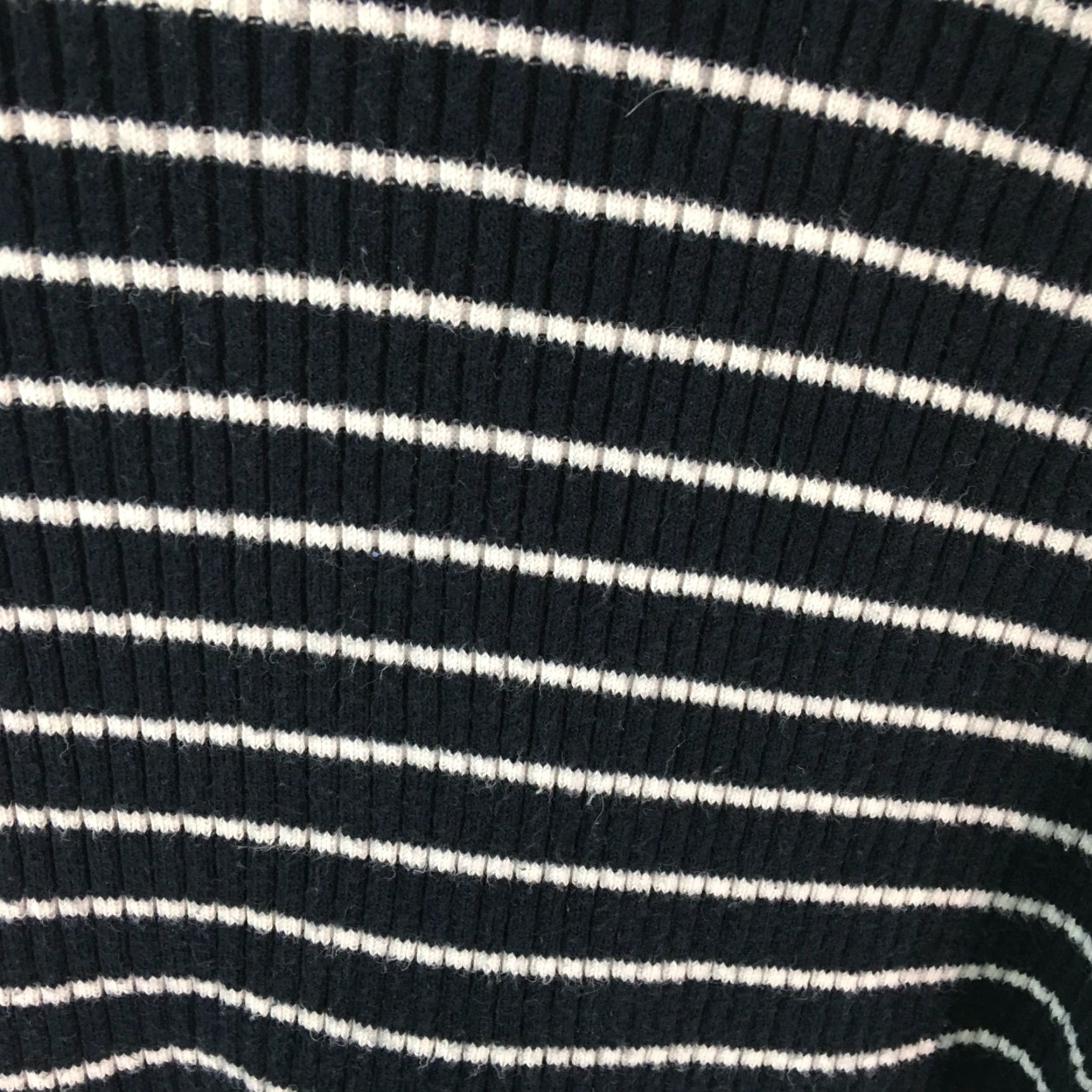 Vintage A.N.A Women's Striped Knit Pullover Sweater Black Size L Long Sleeve Turtle Neck Casual Classic Size L / US 10 / IT 46 - 3 Thumbnail