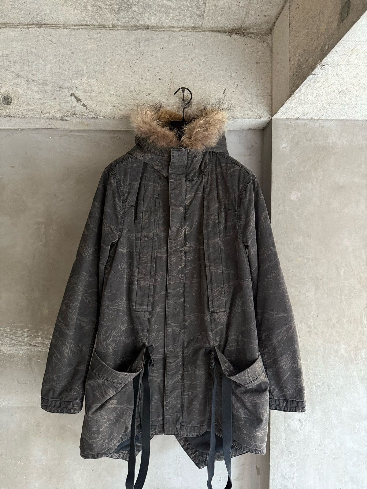 RIP VAN WINKLE × The Viridi-anne 18AW Fur-Hooded Mods Coat - www