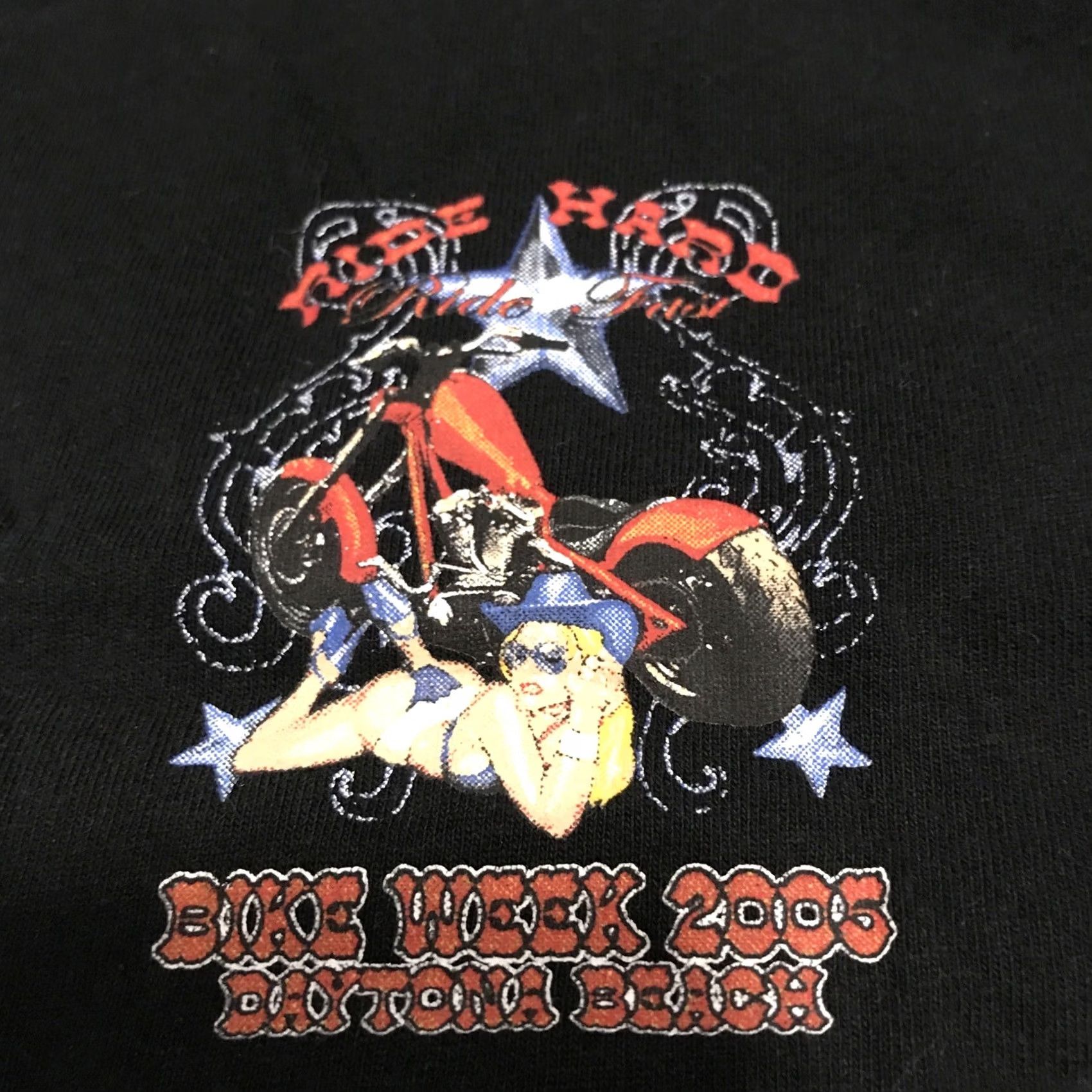 Vintage Daytona Beach Bike Week 2005 Shirt Men's L Black Ride Hard Ride Fast B4 Size US L / EU 52-54 / 3 - 2 Thumbnail