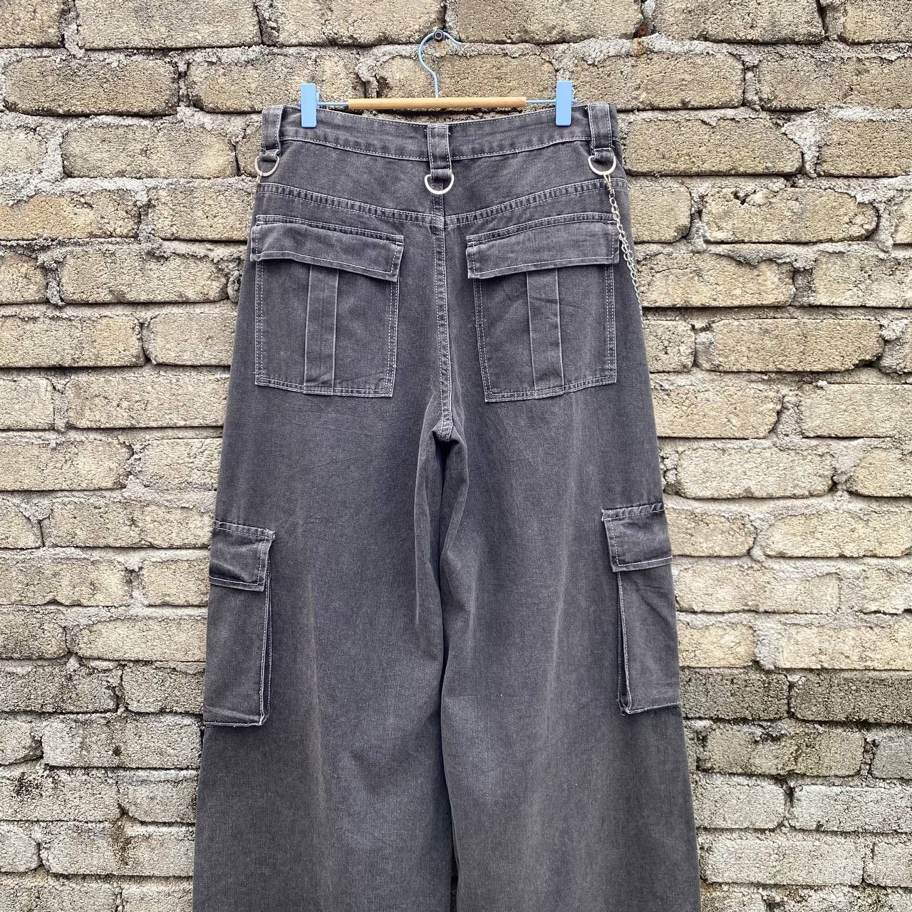 Japanese Brand JAPANESE ROMWE XL SUPER BONDAGE BAGGY RAVER PANT DENIM Size US 32 / EU 48 - 6 Thumbnail