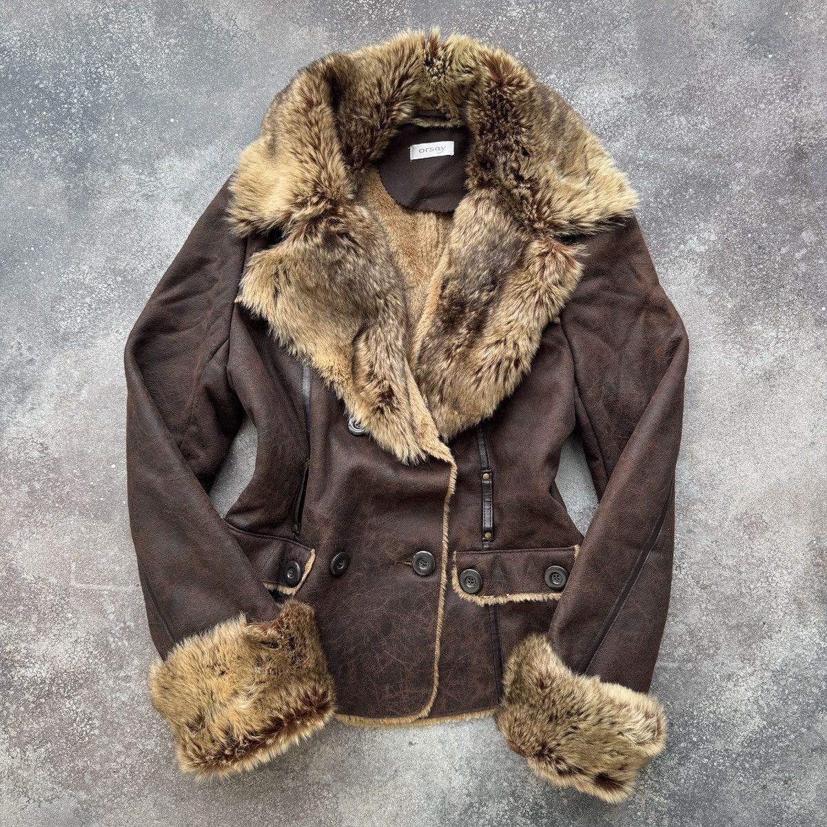 Hysteric Glamour Orsay Y2K Boho Vintage Faux Fur Sheepskin Style Coat Jacket Size M / US 6-8 / IT 42-44 - 2 Thumbnail