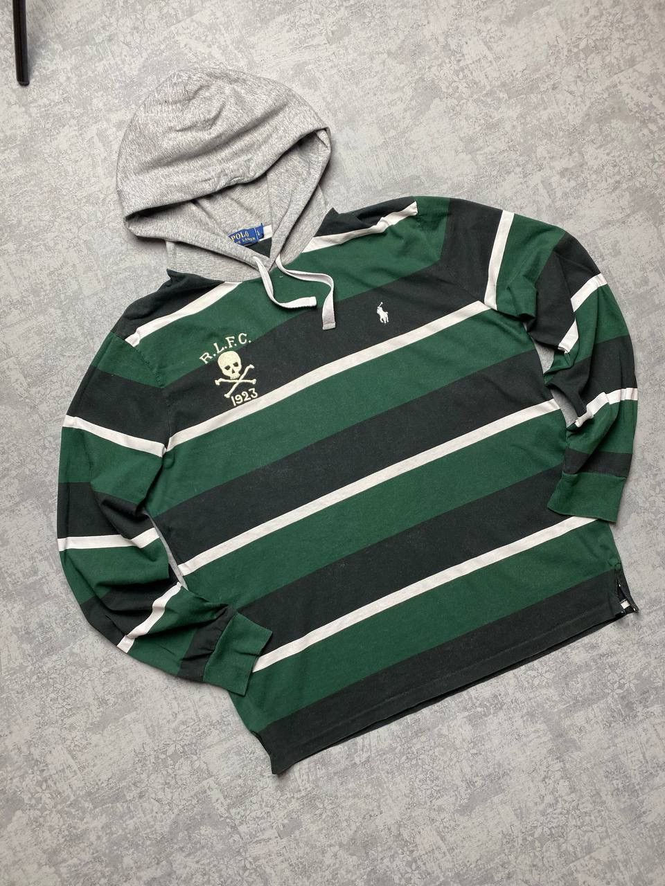 Polo Ralph Lauren Polo Ralph Lauren LS Long Sleeve Hooded Border "RLFC" Size US L / EU 52-54 / 3 - 3 Thumbnail