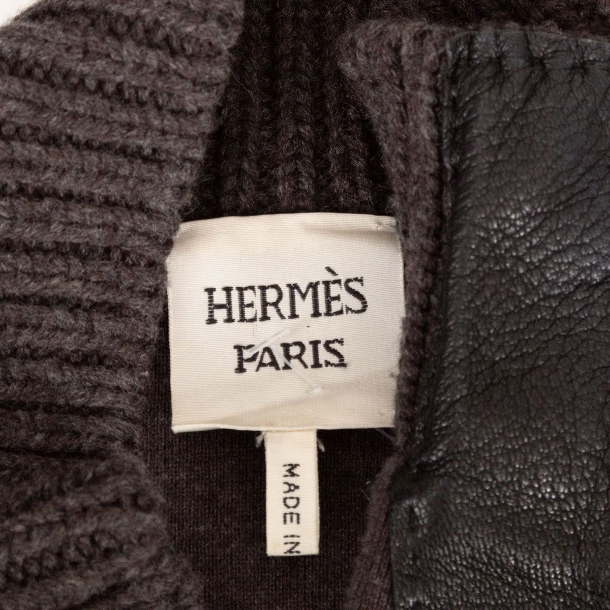 Hermes Hermes Leather Knit Sleeve Biker Jacket Size M / US 6-8 / IT 42-44 - 7 Thumbnail