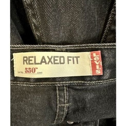 Levi's Levis 550 Jeans Men 40X30 Black Relaxed Fit Straight Denim 5 Pockets Red Tab Casual Straight Adult Mens Jeans Size US 40 / EU 56 - 5 Thumbnail