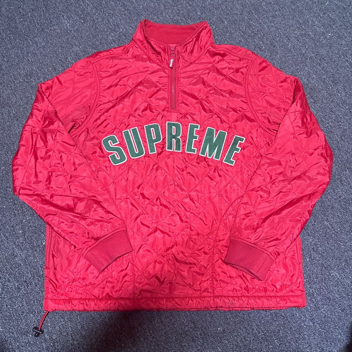 Arc Logo Quilted Half Zip Pullover - spring summer 2017 - Supreme