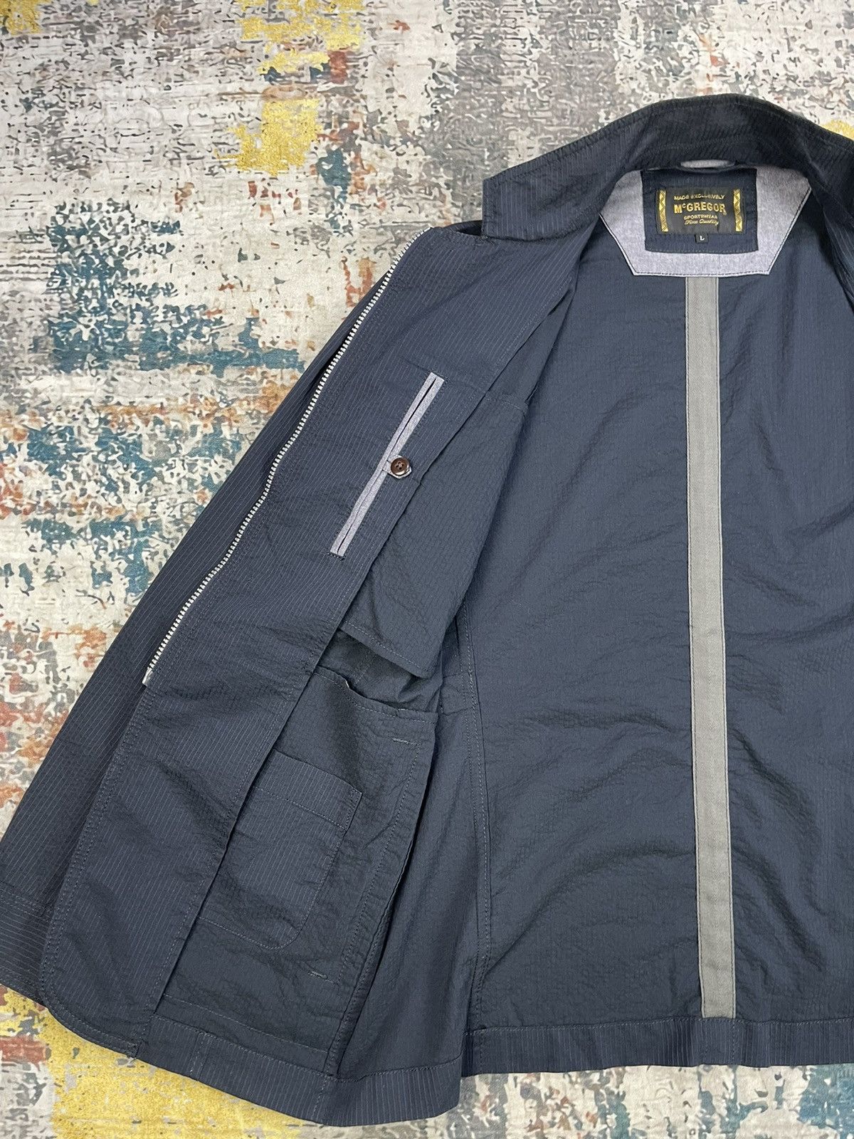 McGregor McGregor Striped Half Belted Sport Jackets Size US M / EU 48-50 / 2 - 10 Thumbnail
