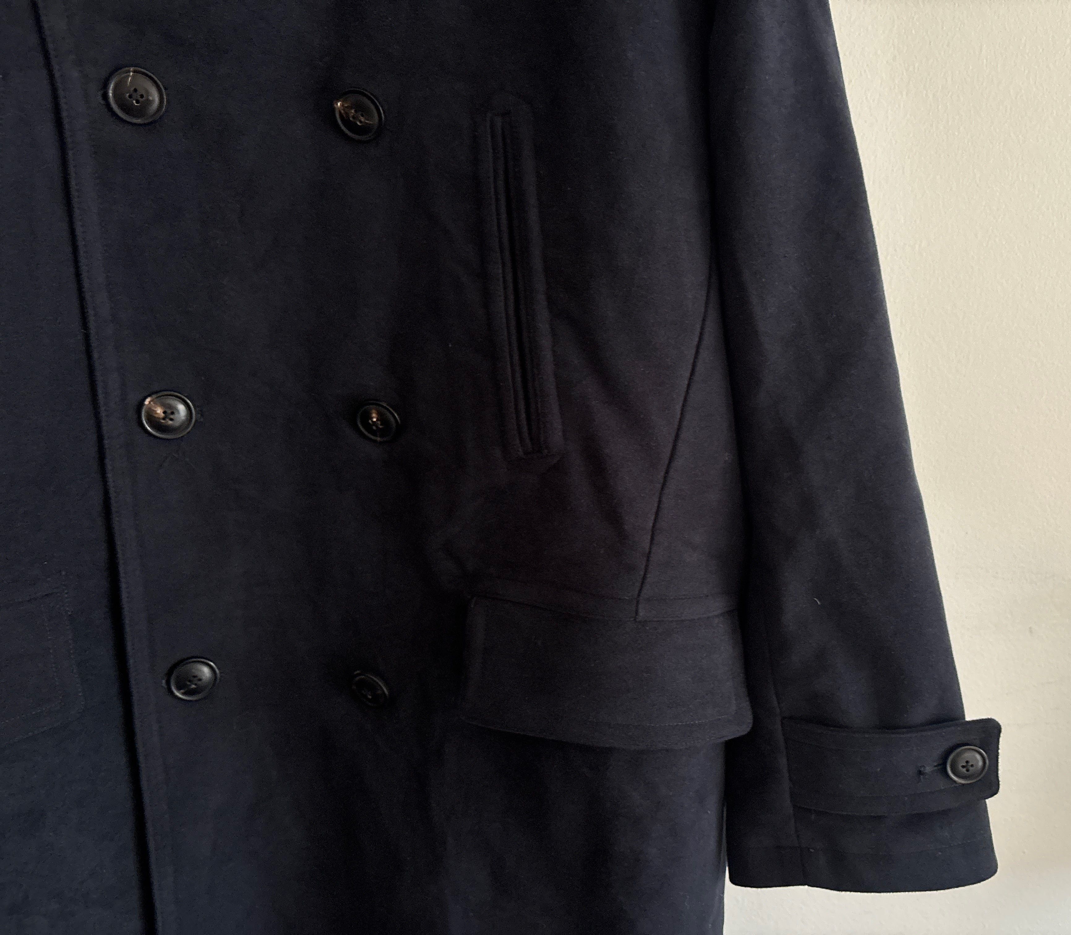 Todd Snyder USD$998 Double Breasted Moleskin Overcoat- Midnight Navy Size US XXL / EU 58 / 5 - 9 Thumbnail