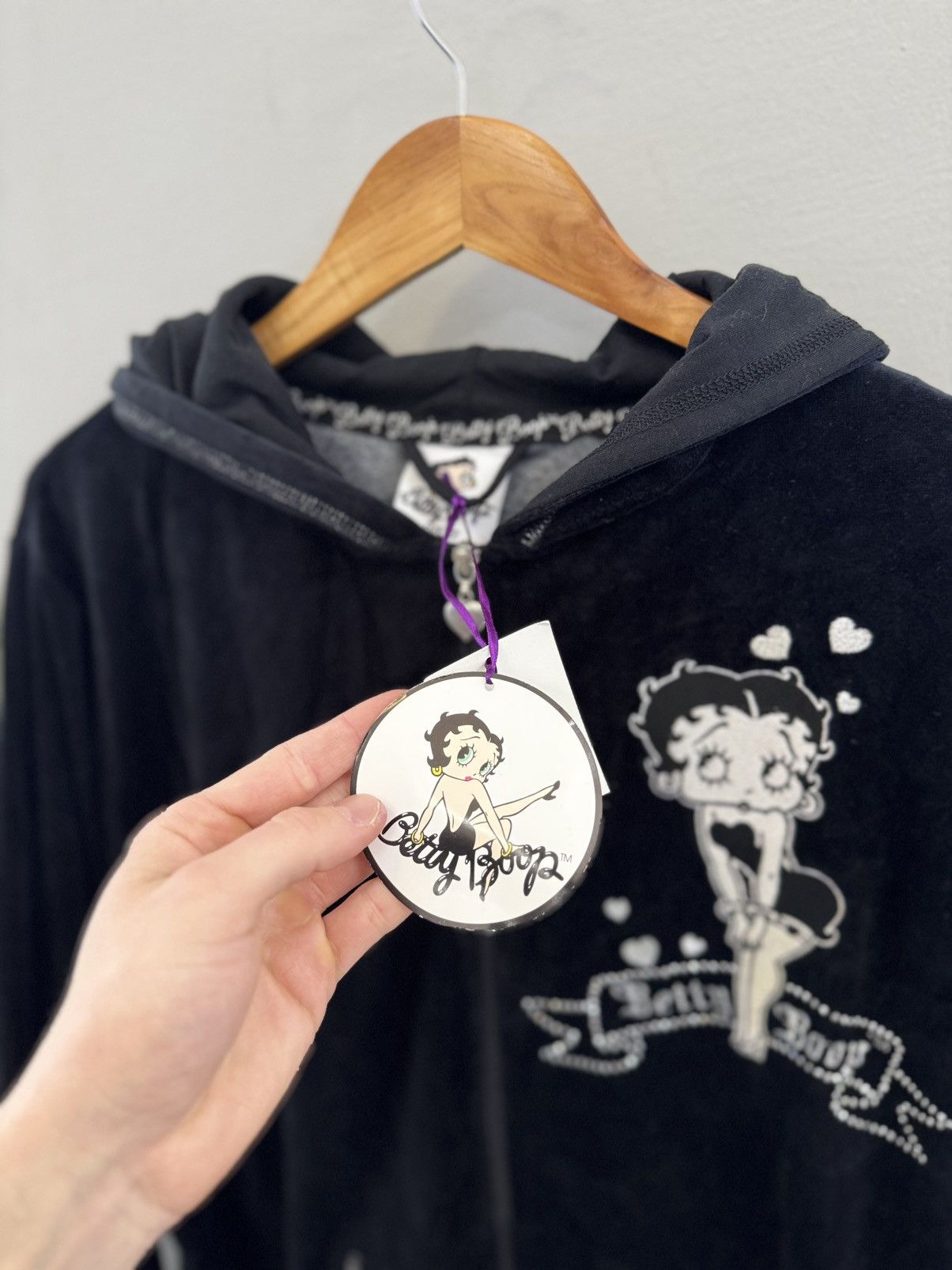 Vintage Vintage Y2K Betty Boop Zip Hoodie Size L / US 10 / IT 46 - 3 Thumbnail