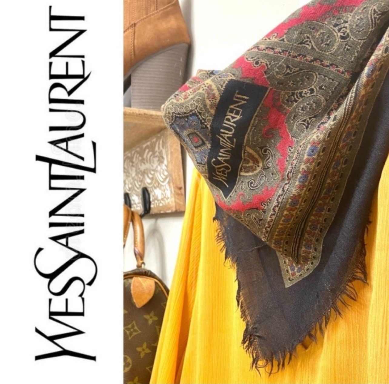 Yves Saint Laurent Ysl vintage scarf Size ONE SIZE - 6 Thumbnail