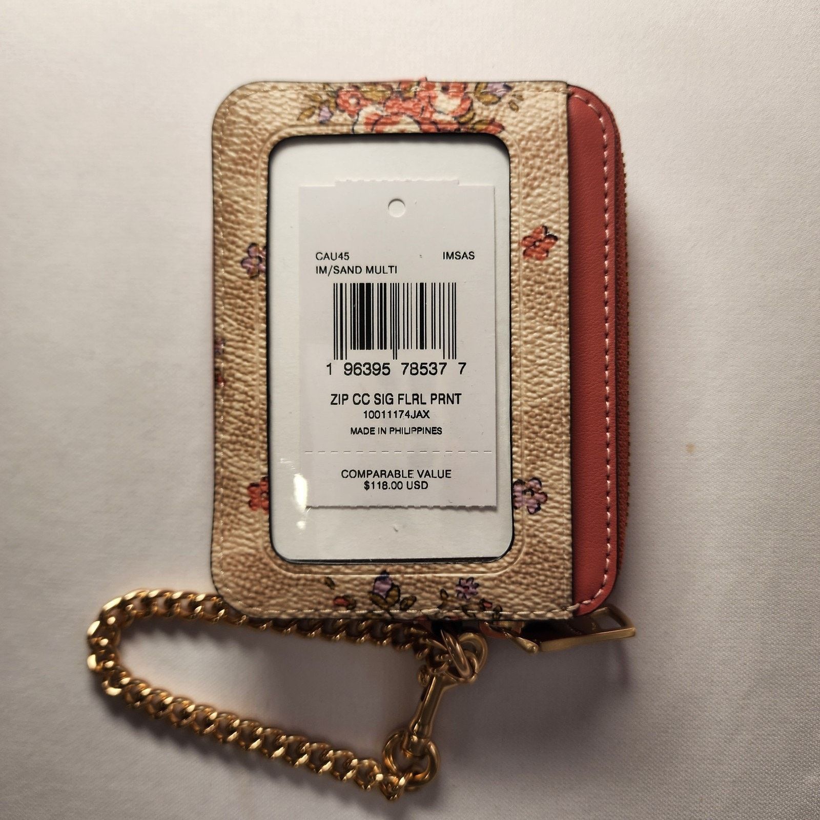 Coach Coach Zip Card Case In Signature Canvas Floral Print CAU45 Size ONE SIZE - 2 Thumbnail