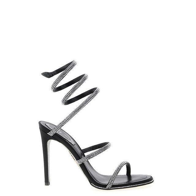 RENE CAOVILLA Cleo Black 105mm Sandals New & Authentic (Wome