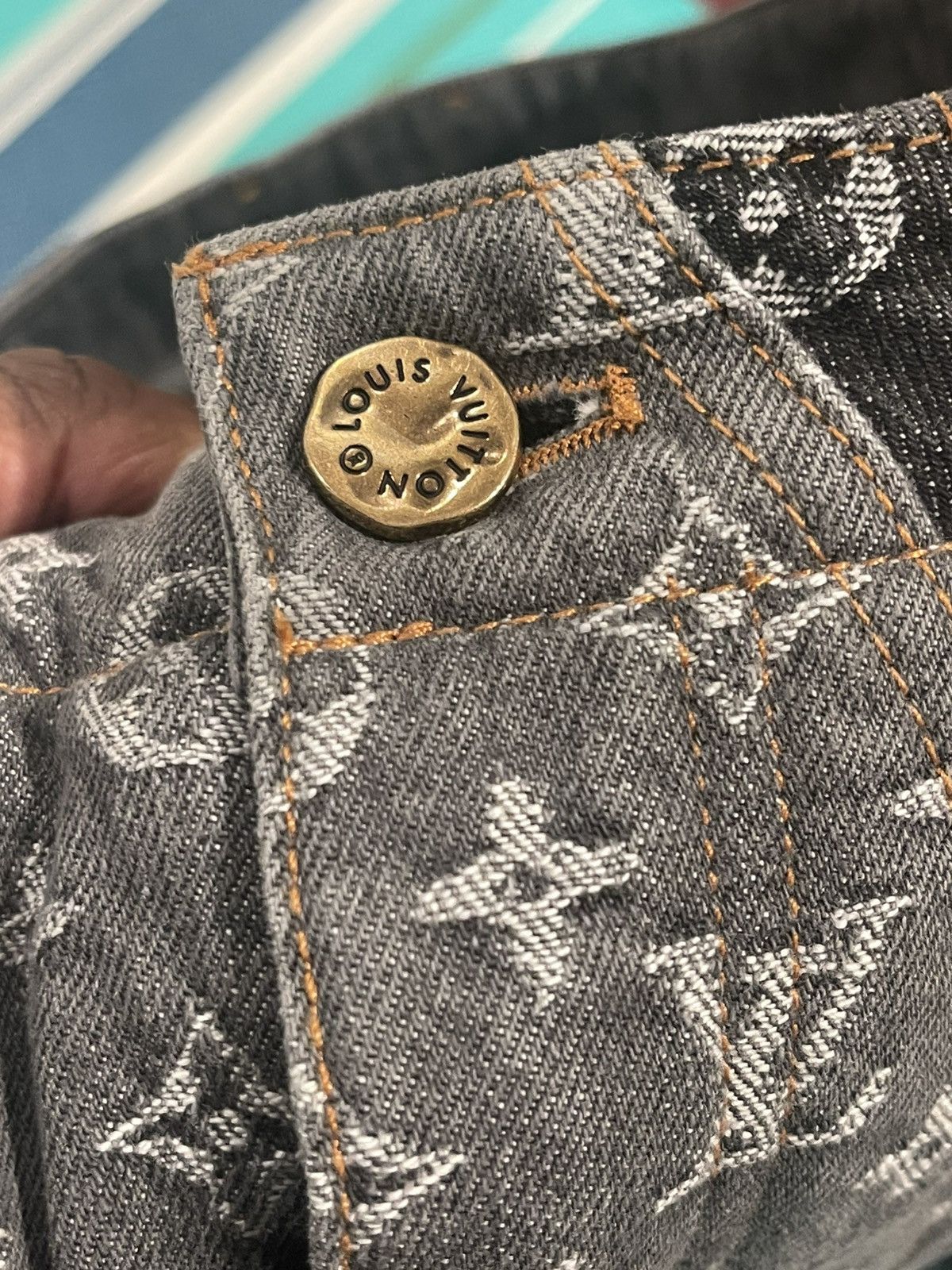Louis Vuitton Louis Vuitton Monogram Flower Denim Pants Size US 32 / EU 48 - 9 Thumbnail