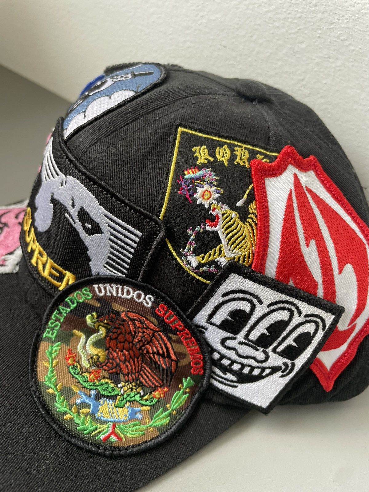 Supreme Supreme Patches 6-Panel Hat Black | Grailed
