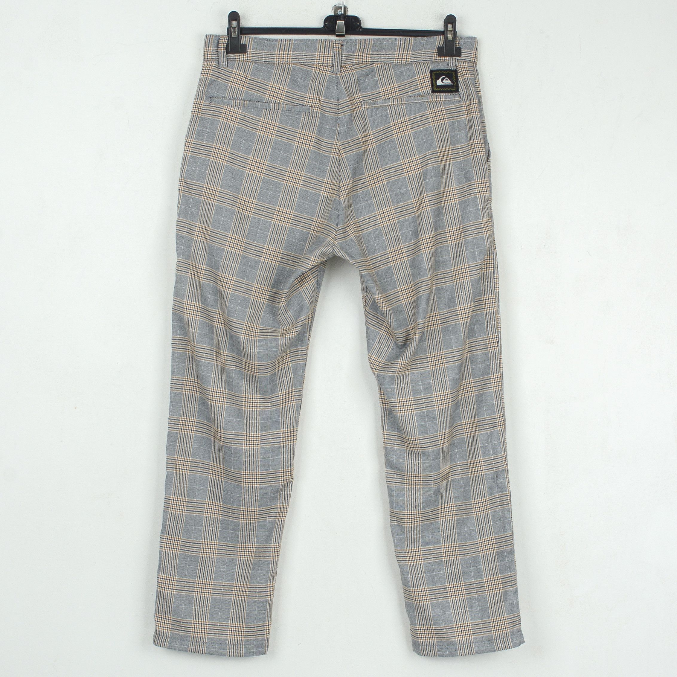 Quicksilver Gray Check Plaid Tartan Smart W32 Slim Trousers Pants Chinos Size US 32 / EU 48 - 3 Thumbnail