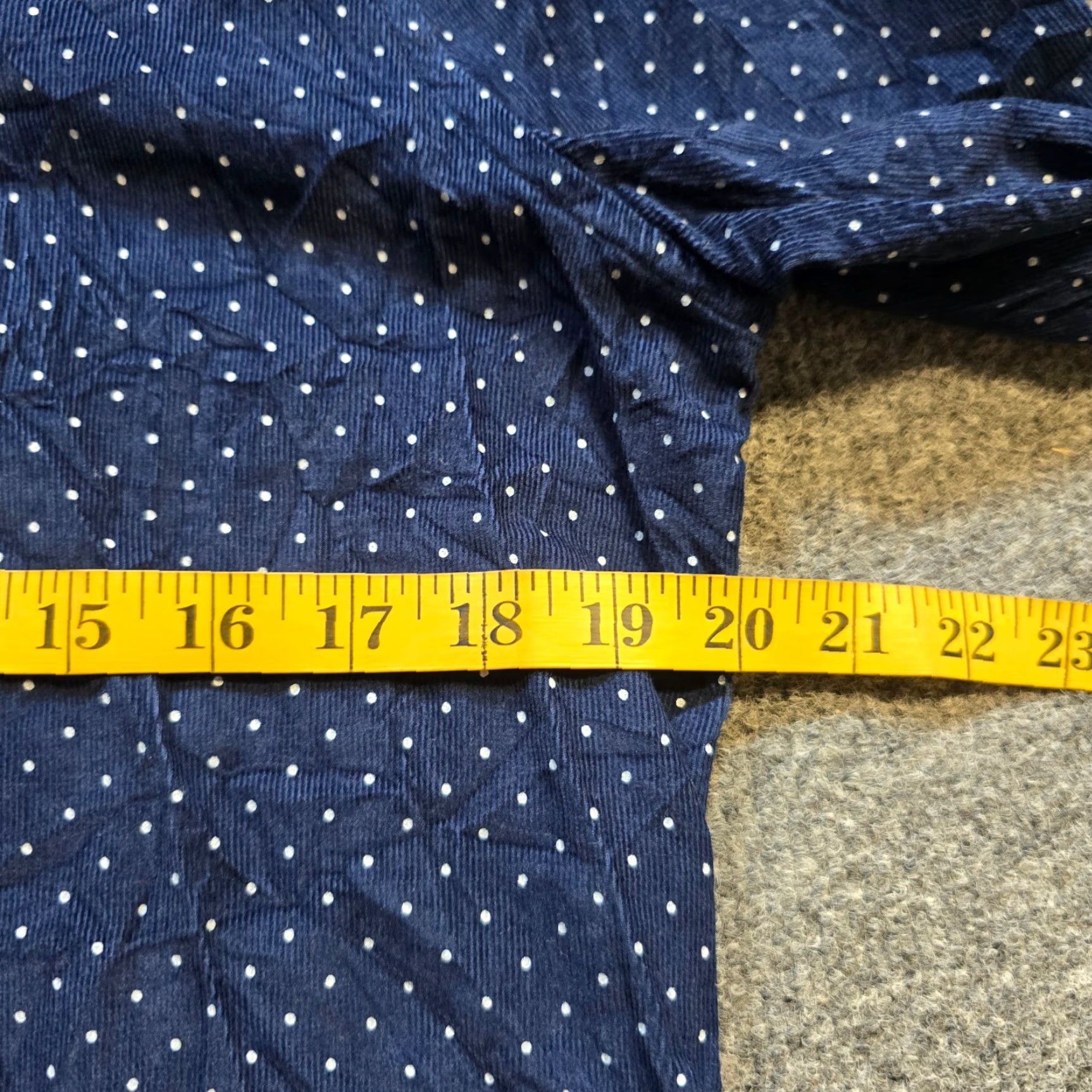 Lands' End Lands' End Shirt Womens S Blue Polka Dot Corduroy Button-Up Casual Capstone? Size S / US 4 / IT 40 - 5 Thumbnail