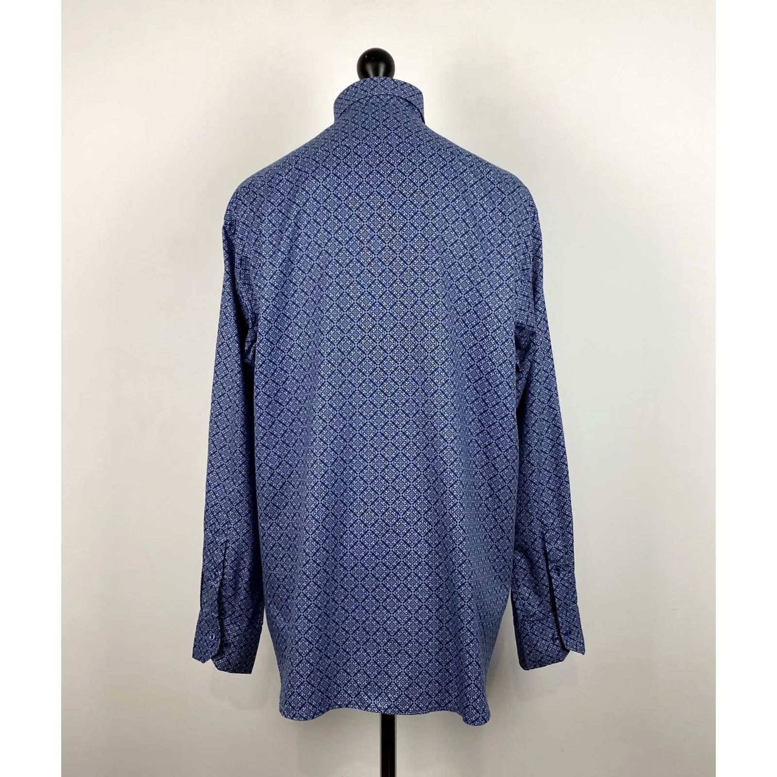 Vintage Stenströms Shirt Mens Size 46 18 Twofold Stretch Fitted Cotton Blue Long Sleeve Shirt Size US XXL / EU 58 / 5 - 3 Thumbnail