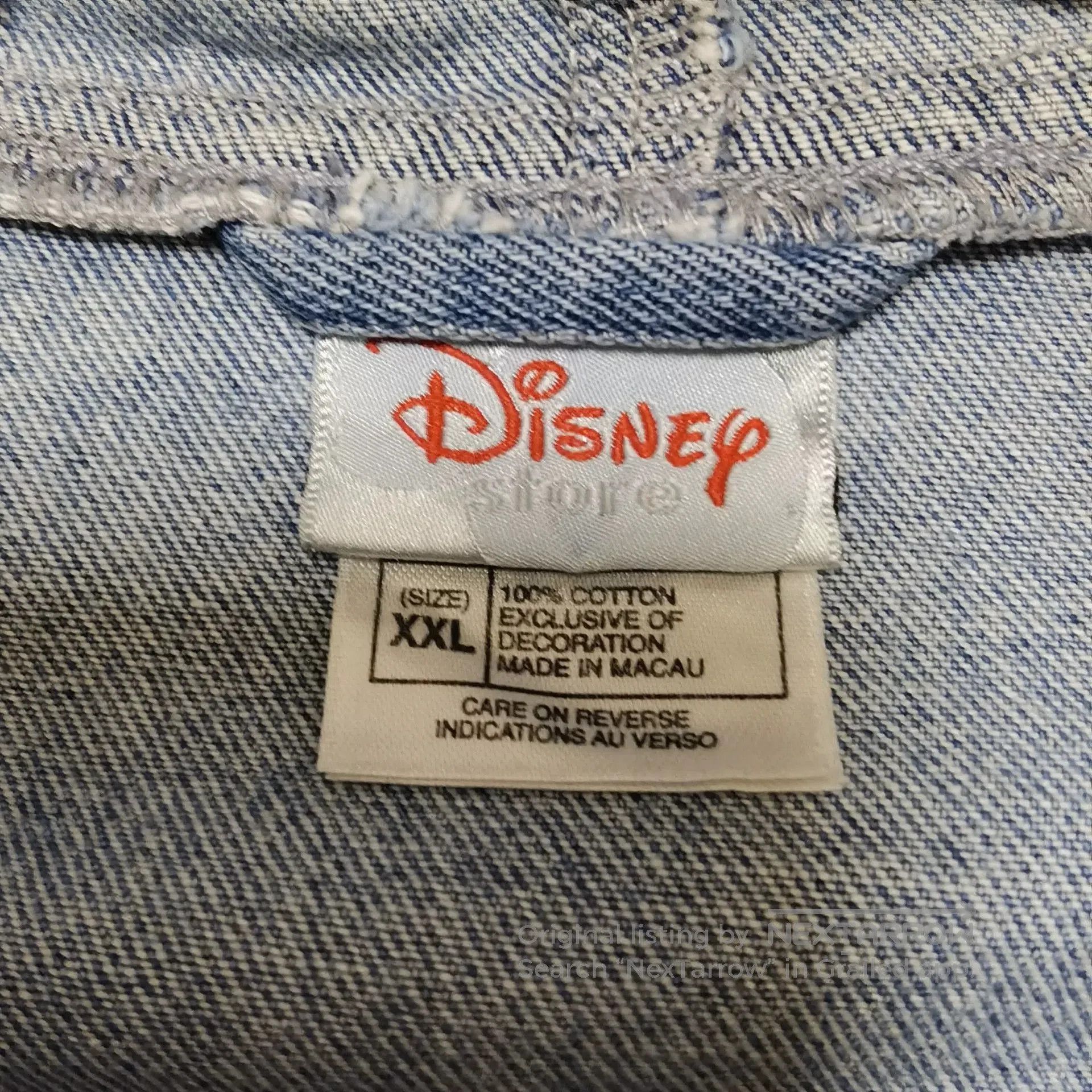 Vintage Vintage 90s Disney Winnie Pooh Denim Hoodie. Size US XXL / EU 58 / 5 - 6 Thumbnail