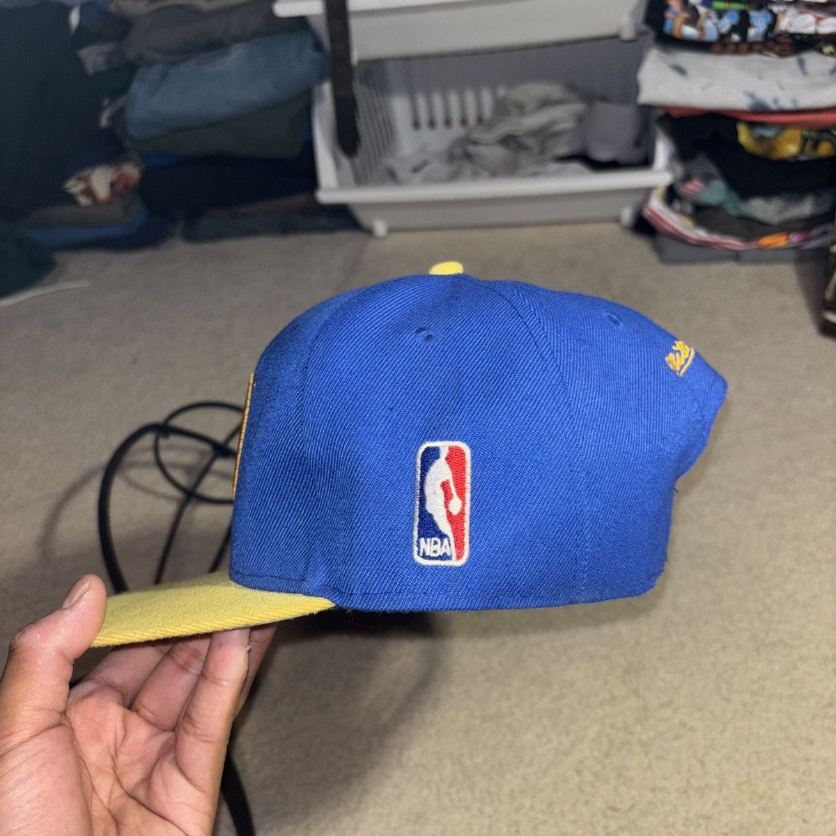 Mitchell & Ness Golden State Warriors Mitchell & Ness Snapback Hat NBA Size ONE SIZE - 4 Thumbnail