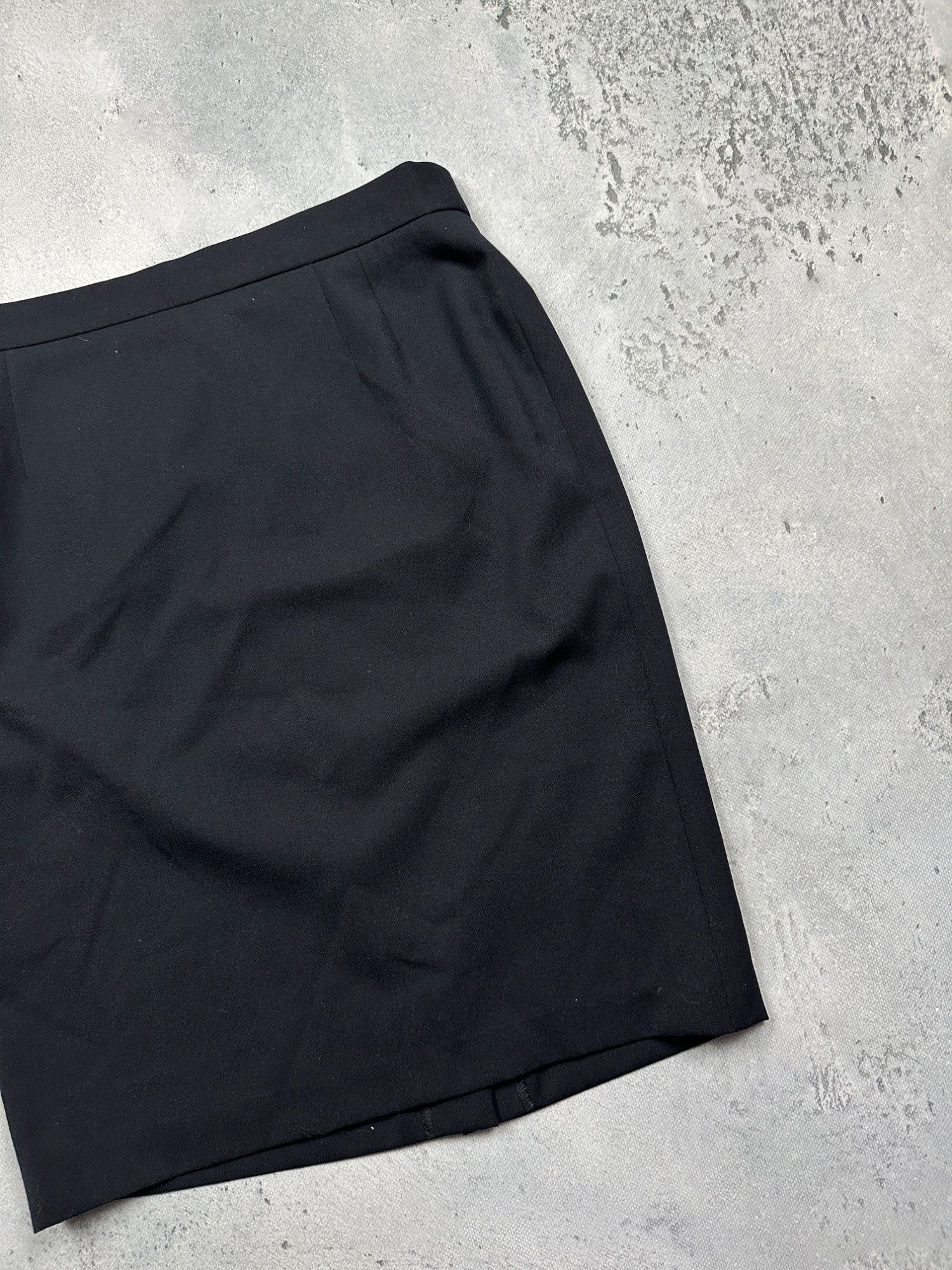 Escada Vintage Escada Virgin Wool Pencil Midi Skirt Black Archive Size 33" - 9 Thumbnail