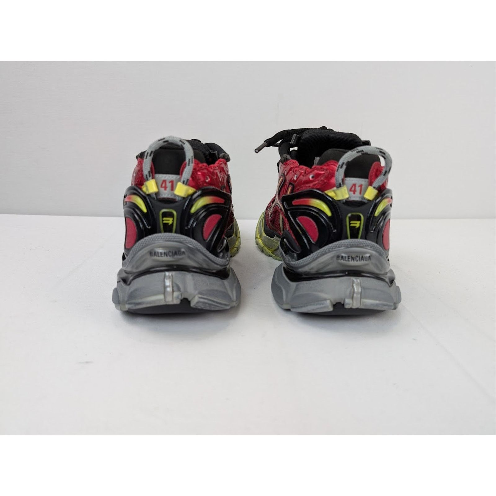 Balenciaga o1rshd1 Mesh Rubber Runner in Red/Yellow/Grey/Black Size US 12 / EU 45 - 8 Thumbnail