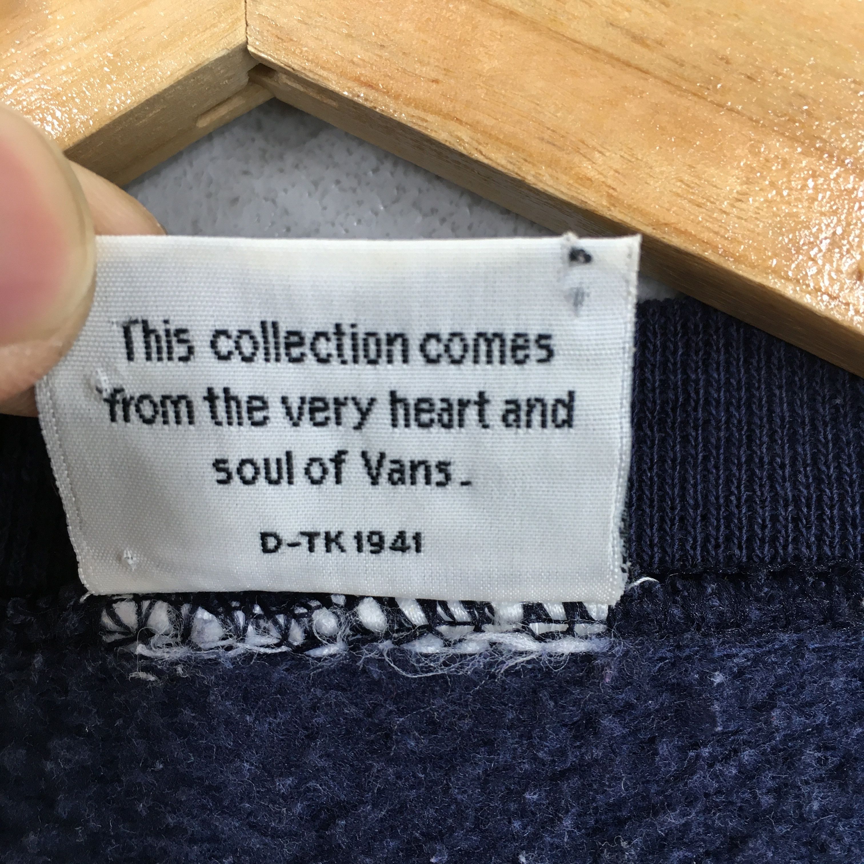 Vans × Vintage Vintage Vans Usa Blue Sweatshirt Medium Size US M / EU 48-50 / 2 - 4 Thumbnail