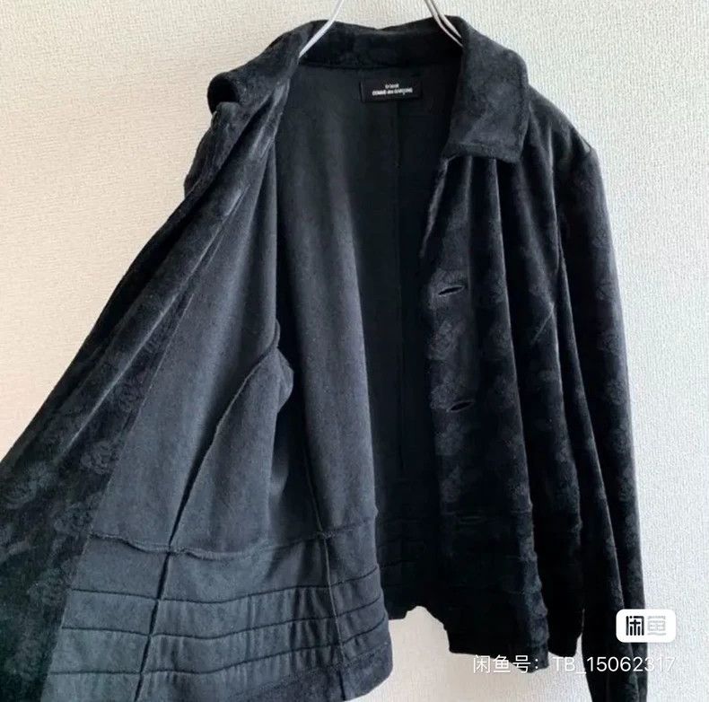 Comme des Garcons Comme des Garcons Black velvet dark flower print dark wind Size XS / US 0-2 / IT 36-38 - 7 Thumbnail