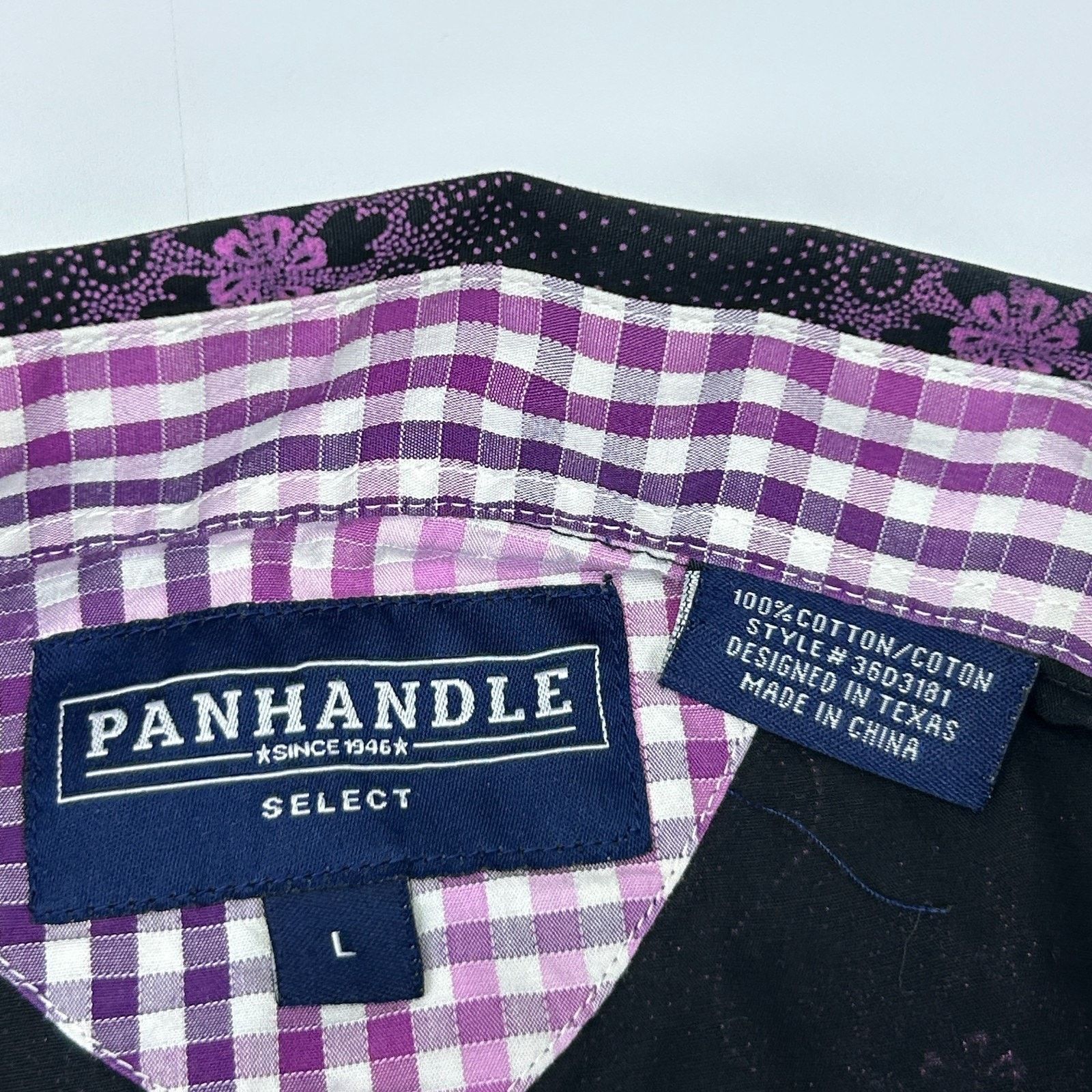 Panhandle Slim Panhandle Select Button Front Shirt Flip Cuffs Black L Size US L / EU 52-54 / 3 - 5 Thumbnail