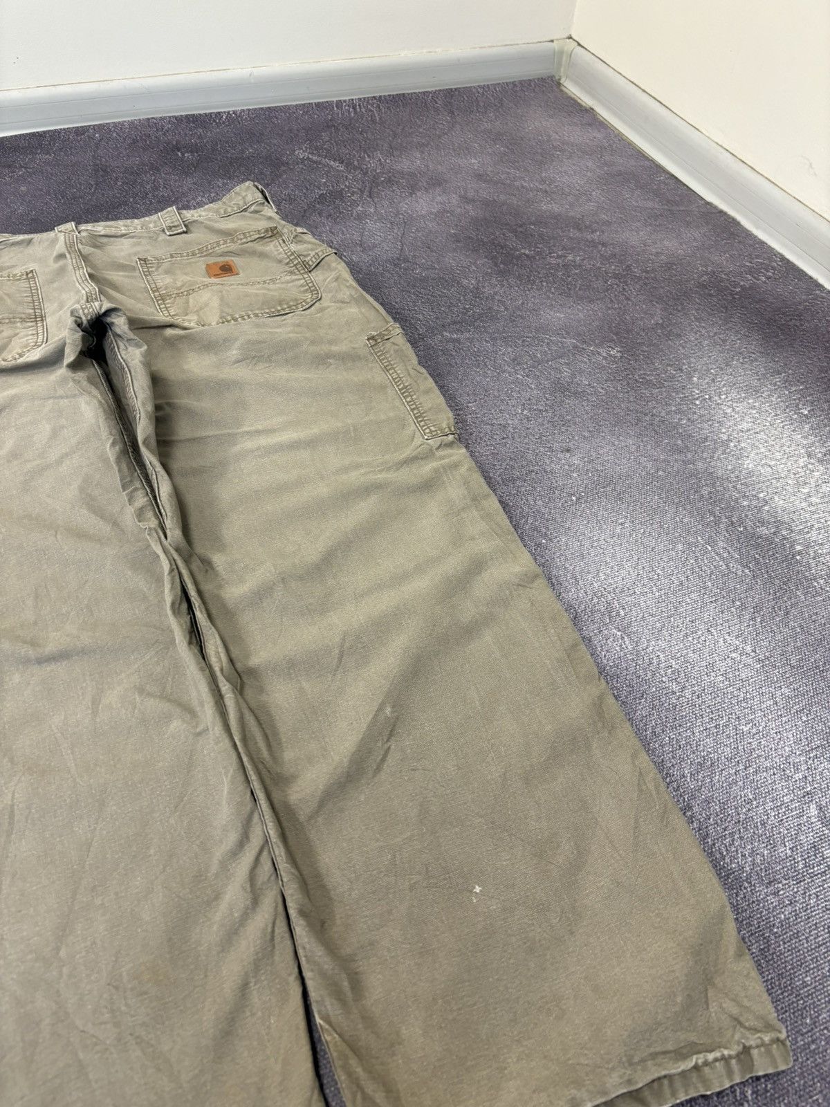 Carhartt Vintage Carhartt Dungaree Fit Khaki Baggy Carpenter Pants Size US 36 / EU 52 - 5 Thumbnail