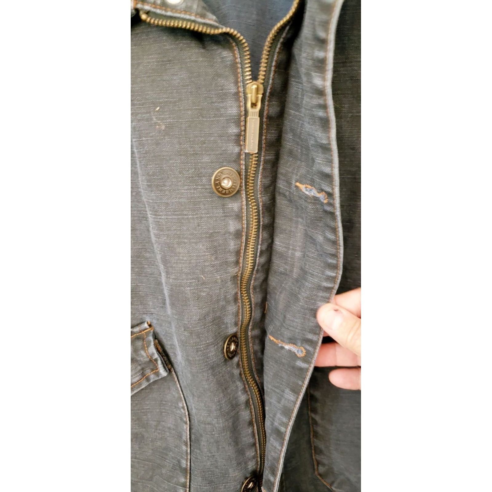 Timberland TIMBERLAND Weathergear Denim Blue Jean Jacket Medium Men Regular M Cotton Denim Jacket Work Wear Lightweight Blue 2000s Vintage Mens Size US 31 - 4 Thumbnail