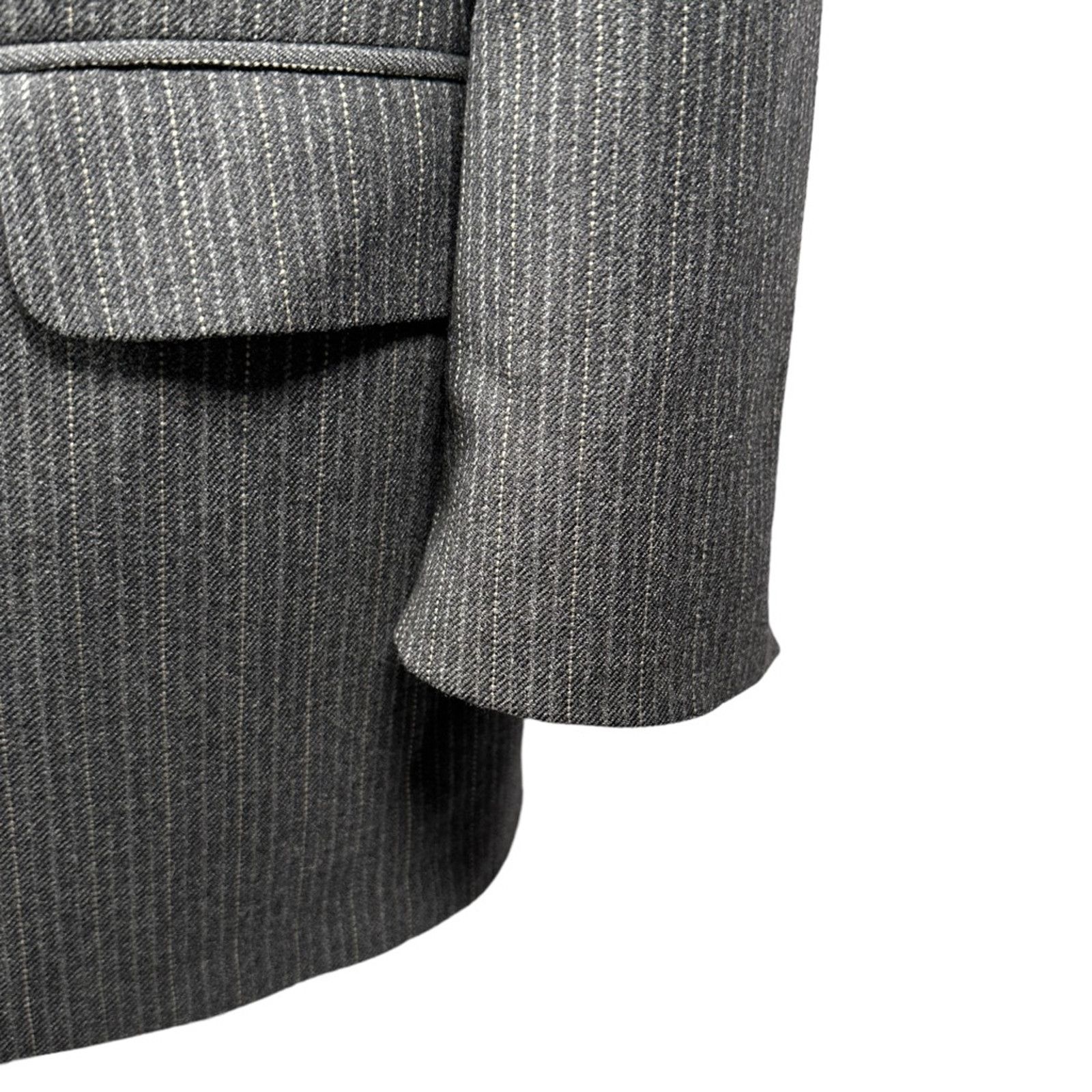Brooks Brothers Brooks Brothers Loro Piana Blazer Jacket Gray Wool Stripe 42 Size 42R - 6 Thumbnail