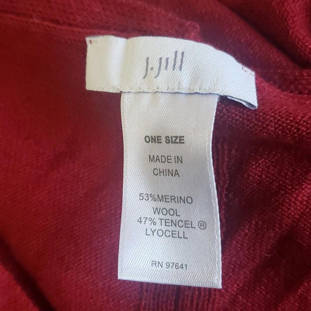 Designer CT1927 J. Jill Red One Size Tunic Size ONE SIZE - 4 Thumbnail