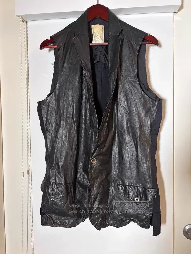 Julius Julius Spliced Leather Vest Size US S / EU 44-46 / 1 - 1 Thumbnail