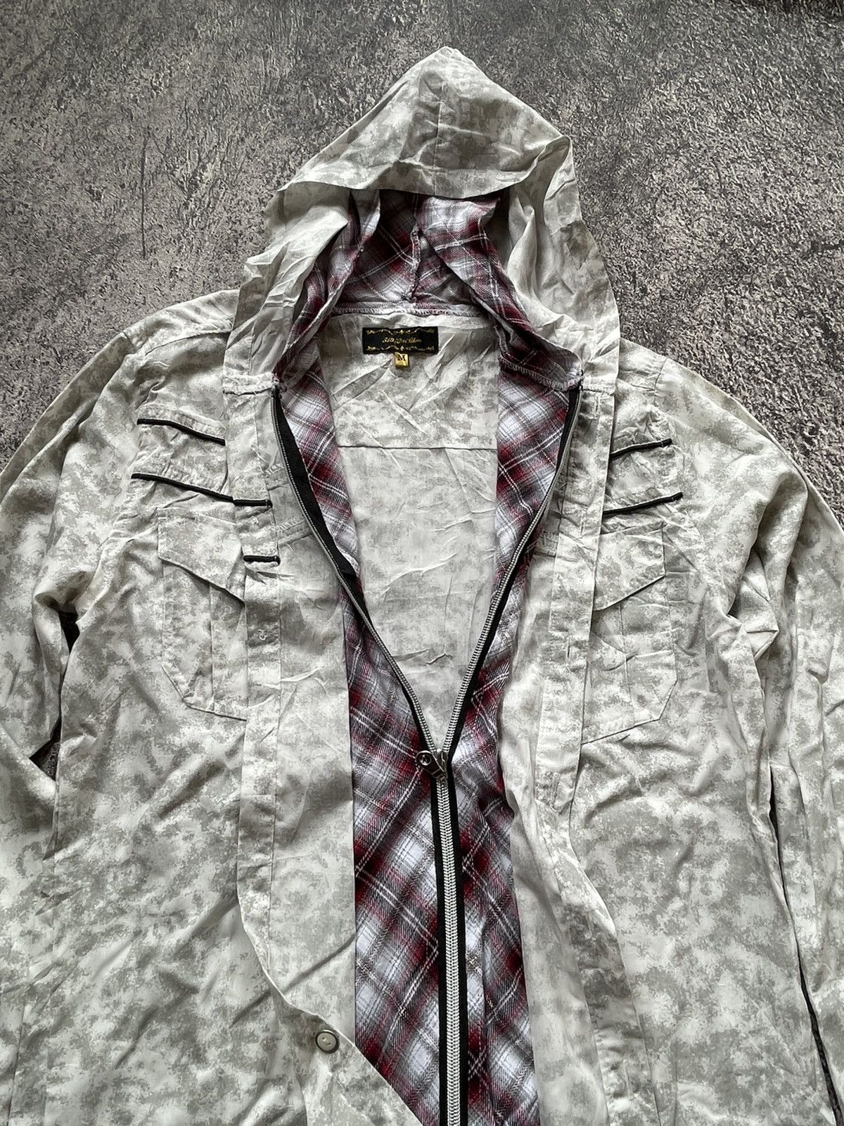 Japanese Brand Y2K 31040 Homme double layer acid wash shirt Size US M / EU 48-50 / 2 - 7 Thumbnail