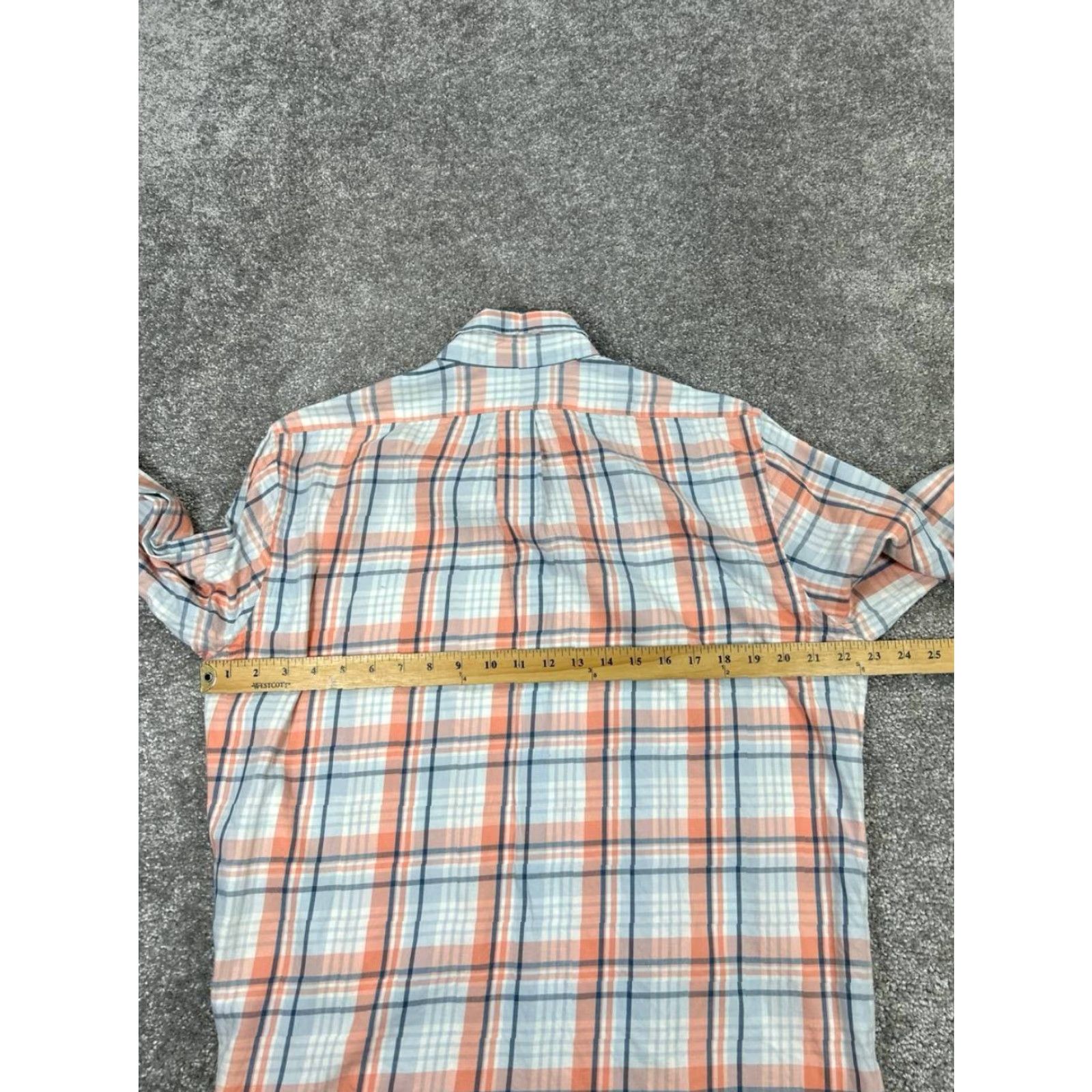 Vineyard Vines Vineyard Vines Crosby Shirt Mens Large Orange Blue White Cotton Button Up Size US L / EU 52-54 / 3 - 5 Thumbnail