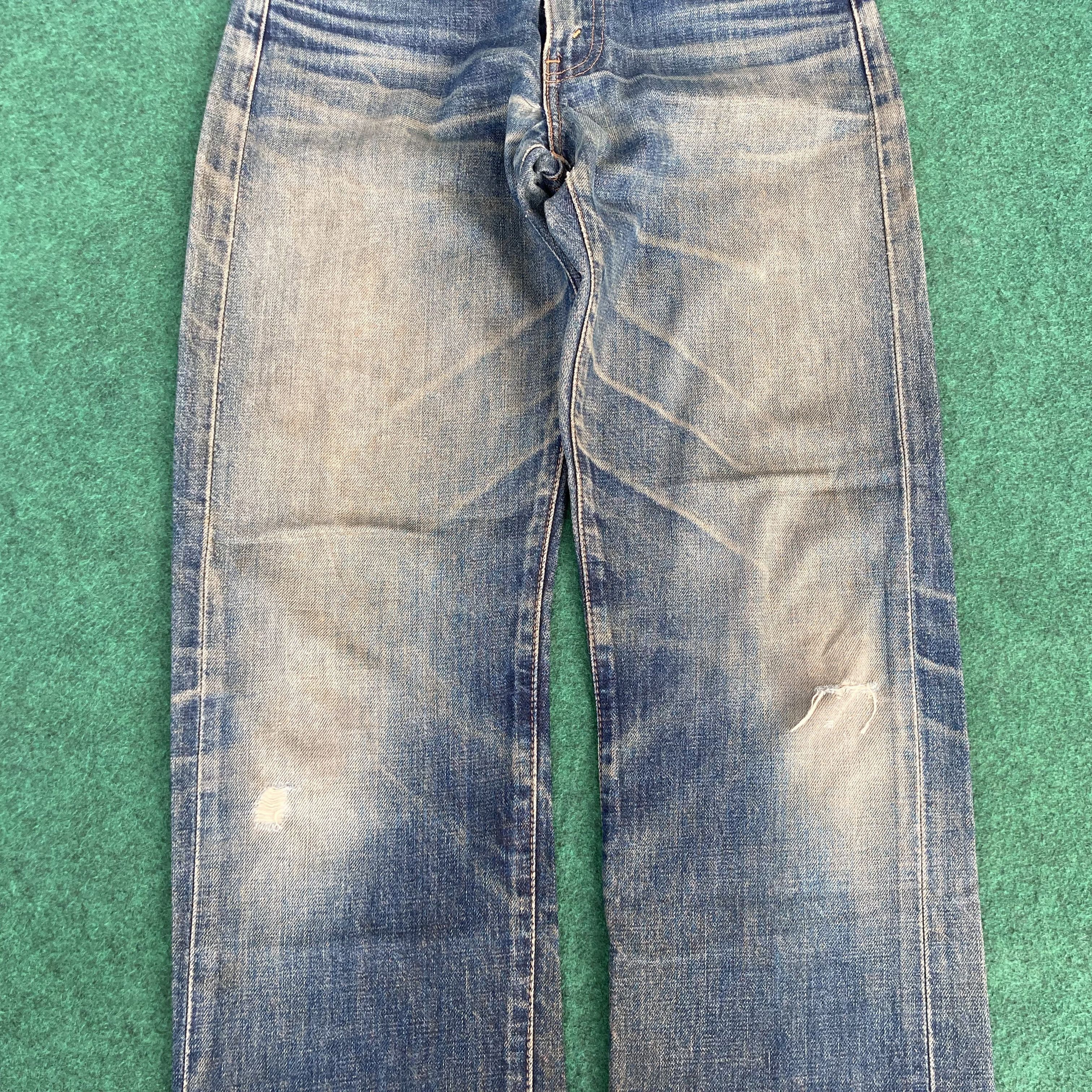 Levi's 28x30 Vtg Levis 502 Japan Big E Redline Selvedge Denim Jeans Size US 28 / EU 44 - 8 Thumbnail