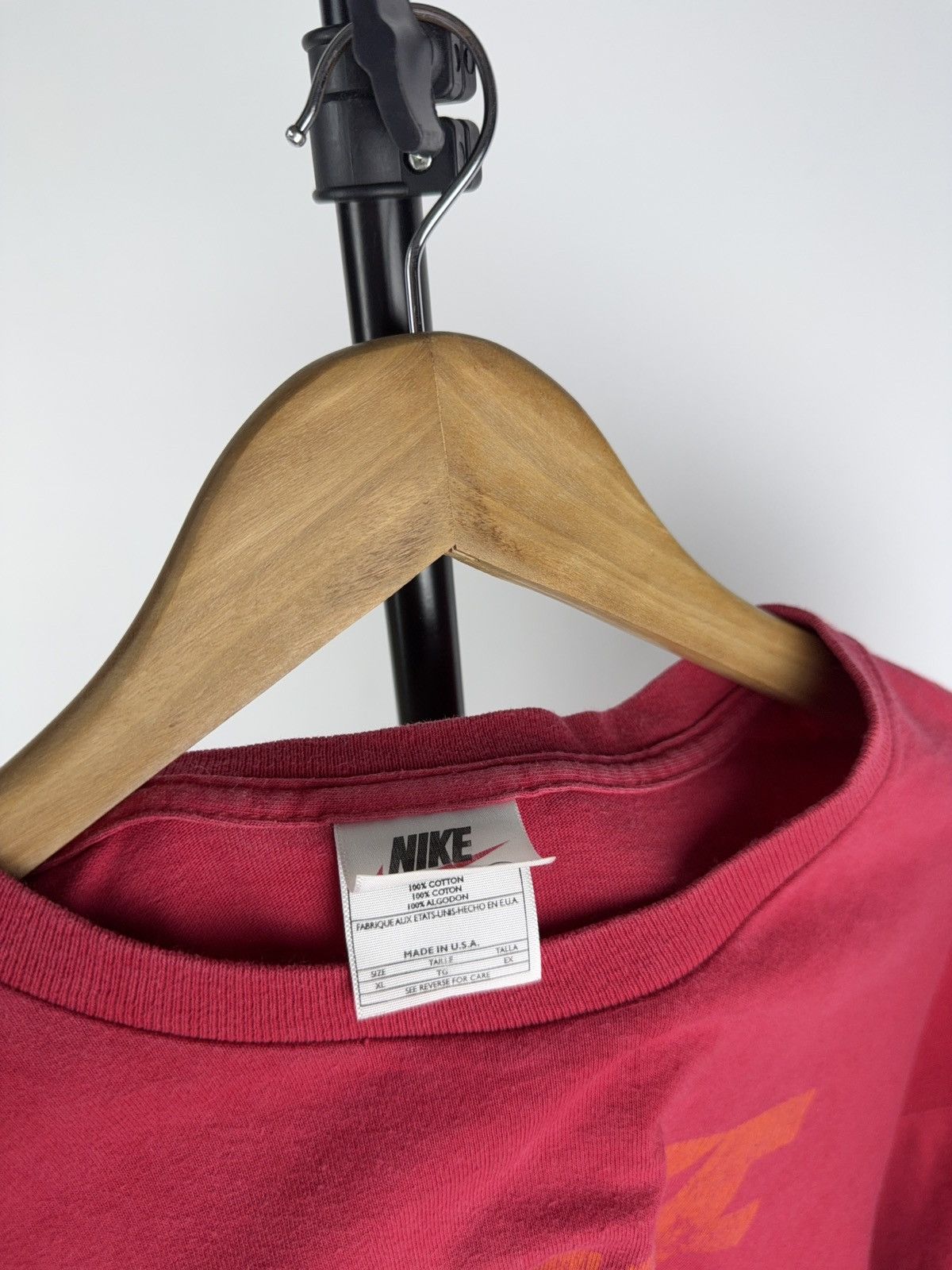 Nike × Nike ACG × Vintage Vintage Nike Red Faded T-Shirt Made in USA 90s Style Size US XL / EU 56 / 4 - 9 Thumbnail