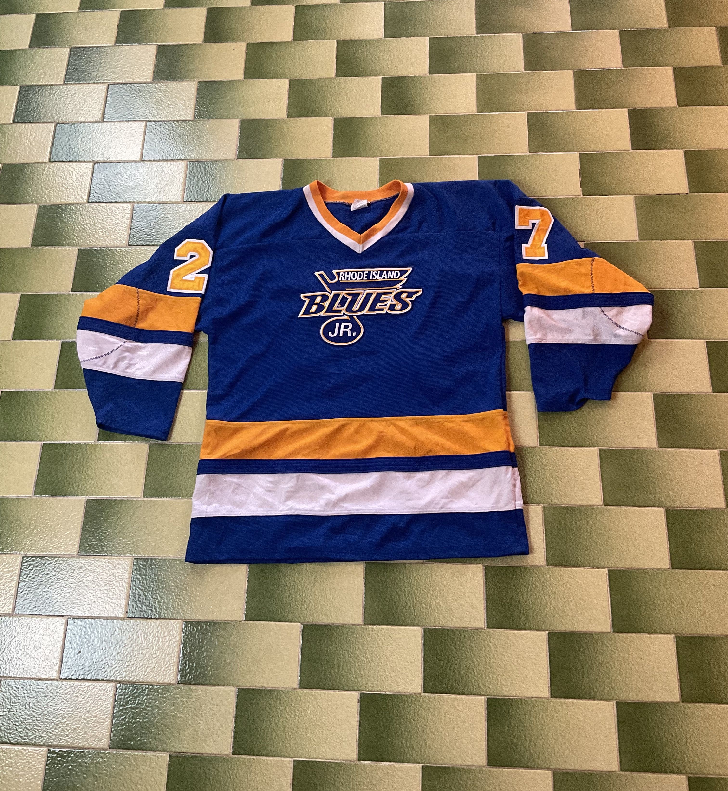NHL Rhode Island Jr. Blues #27 Ice Hockey Jersey Stitched Size US M / EU 48-50 / 2 - 1 Thumbnail