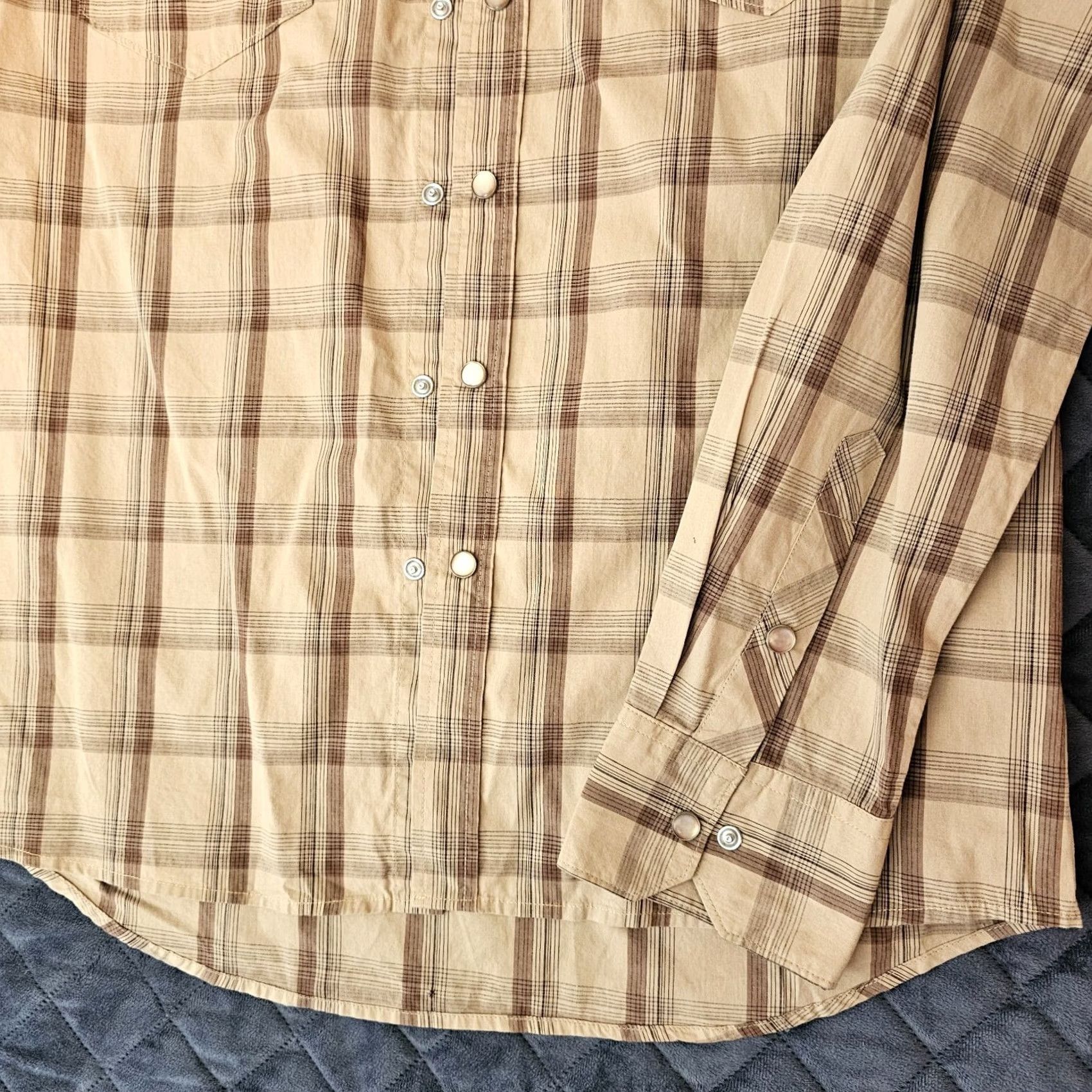 Southpole Southpole Shirt Men L Brown Plaid Long Sleeve Button-Up Pearl Snap Size US L / EU 52-54 / 3 - 5 Thumbnail