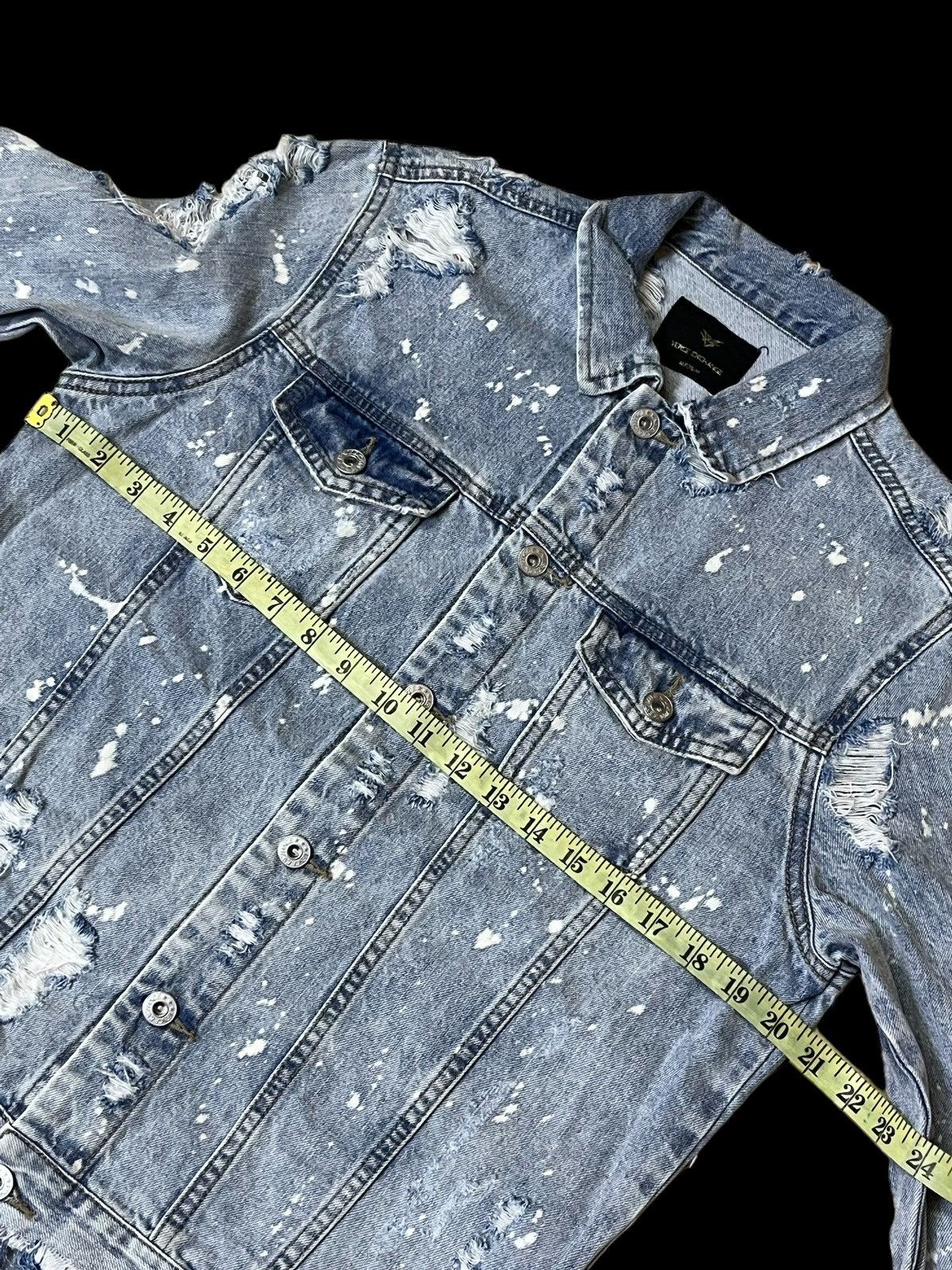 Japanese Brand SICK Y2K VENCE EXCHANGE SUPER DISTRESSED PUNK DENIM JACKET Size US M / EU 48-50 / 2 - 15 Thumbnail